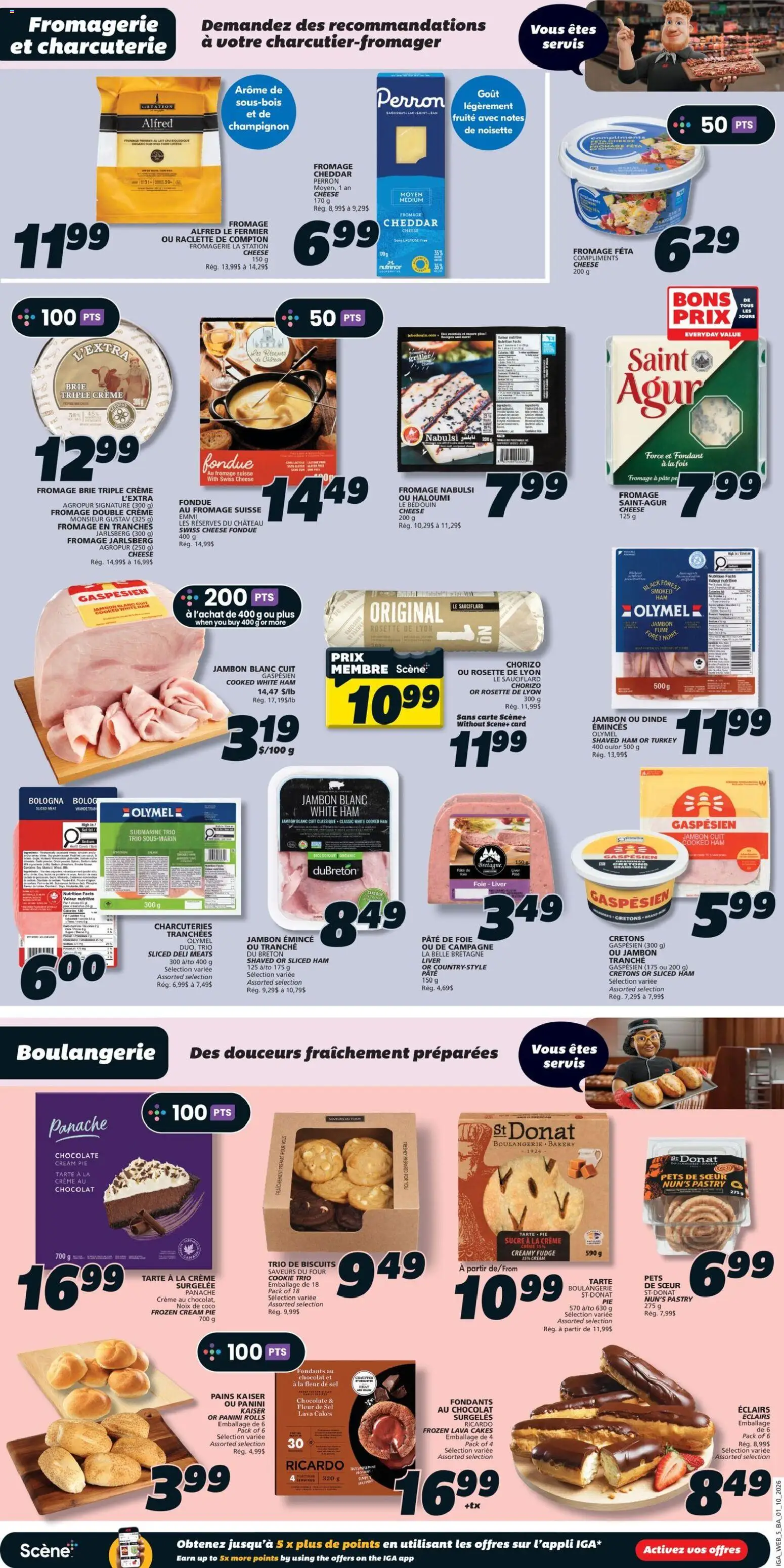 IGA flyer valid from Oct 1, 2026 | Page: 10 | Products: Liver, Cheddar, Cheese, Chocolate