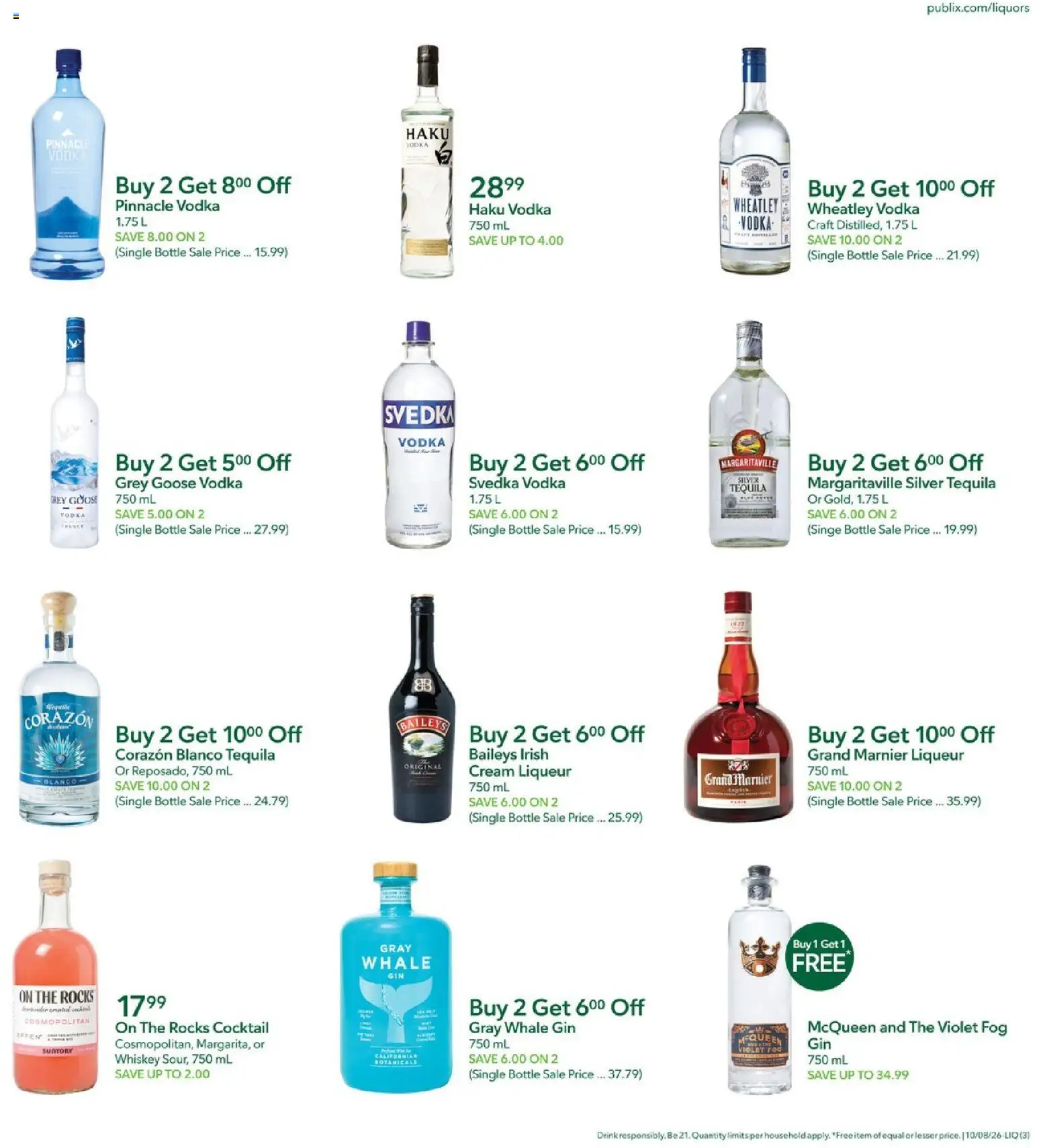 Publix Liquor Ad - valid from 10/08/2026 | Page: 3