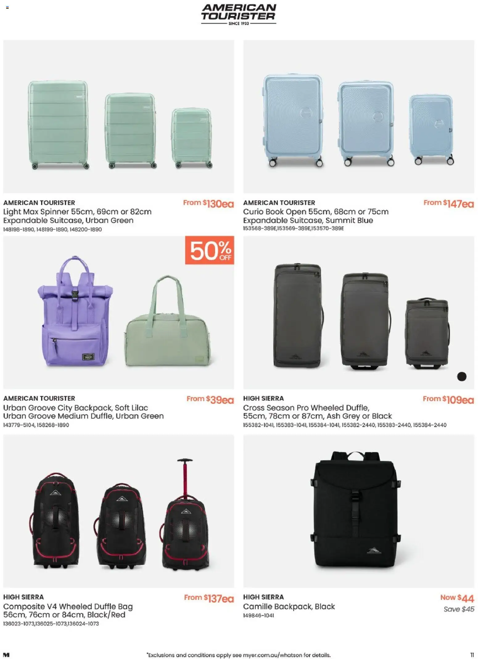 Myer catalogue - valid from 01.06.2026 | Page: 11 | Products: Light, Bag