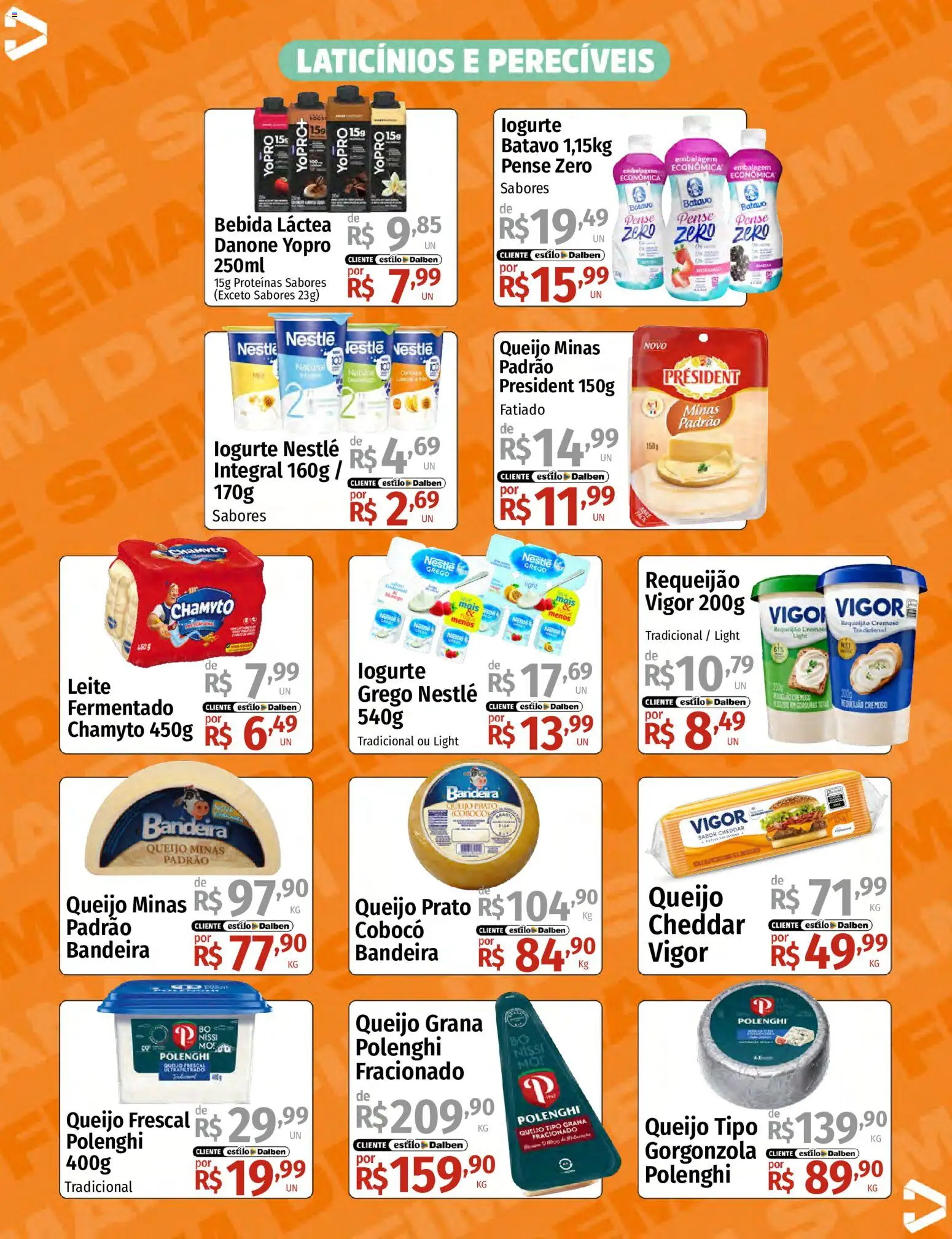 Supermercado Dalben Folheto - válido de 14/08/2026 | Página: 9 | Produtos: Leite, Queijo, Cheddar, Bebida