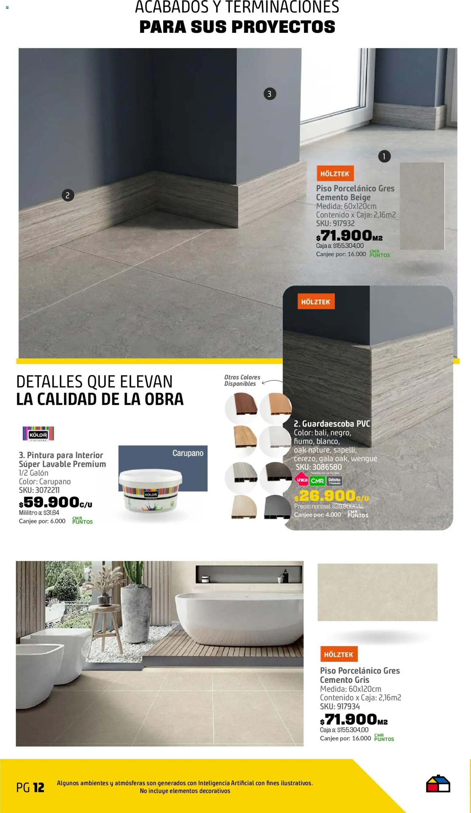 Homecenter revista - valida desde el 08/09/2026 | Página: 13 | Productos: Pintura, Caja, Cemento