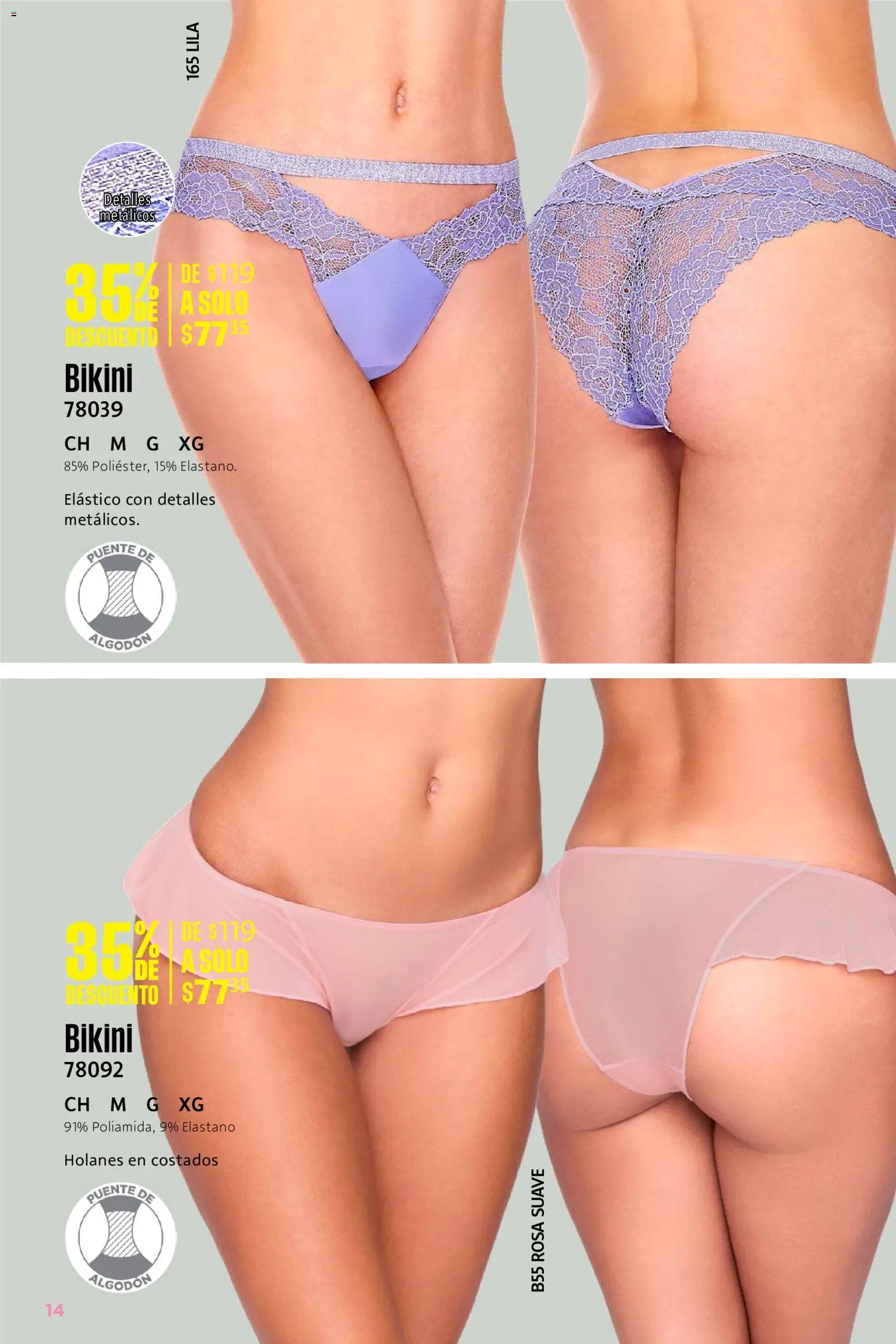 Nuevas ofertas de Ilusión válidas en toda la República Mexicana desde el 01.06.2026. ¡Encuentra las mejores ofertas en Ilusión catálogo Rebajas de Verano! | Página: 14 | Productos: Algodón, Bikini
