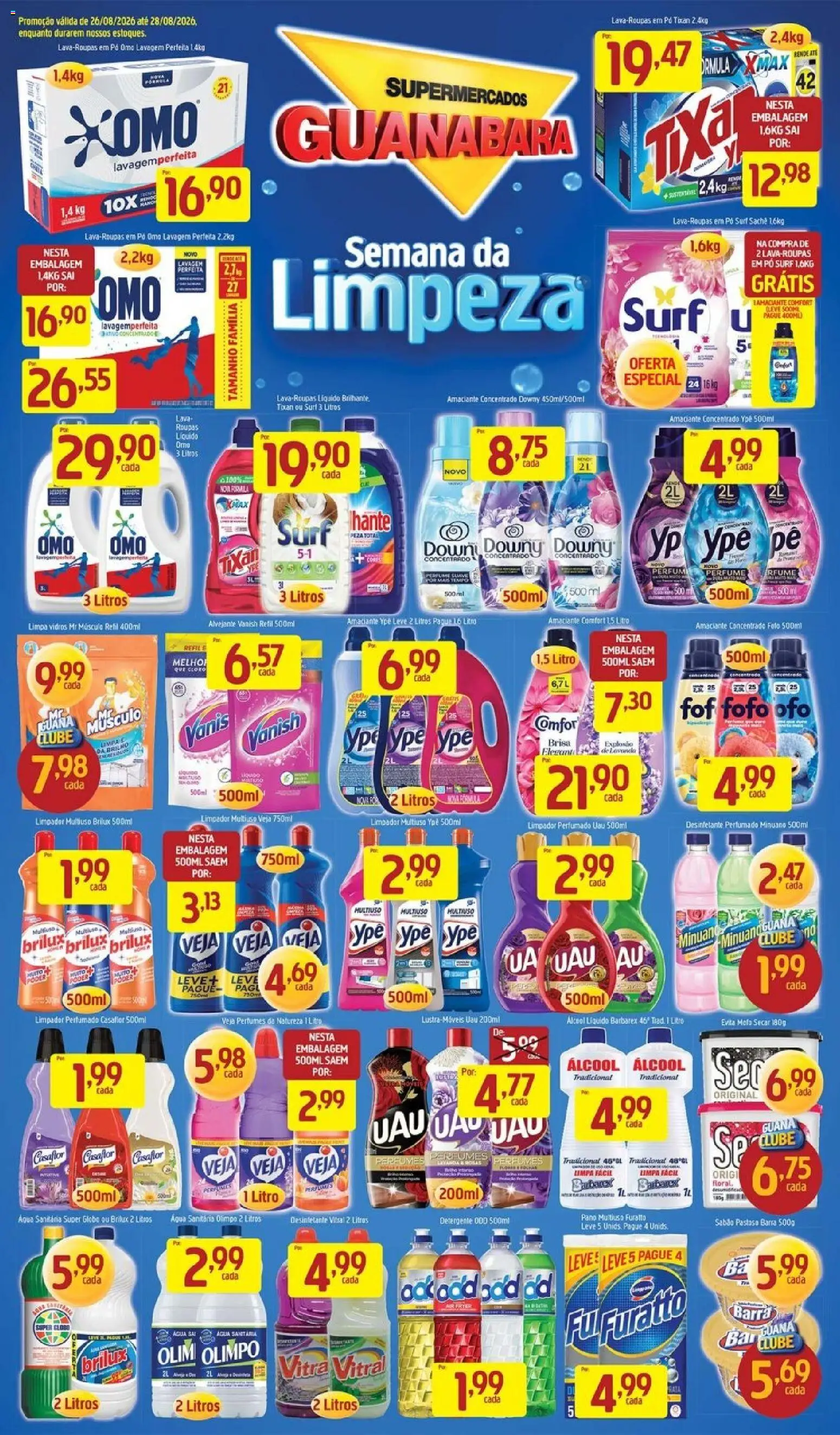 Supermercados Guanabara Folheto - válido de 26/08/2026 | Página: 7 | Produtos: Perfume, Limpa vidros, Perfumes, Desinfetante