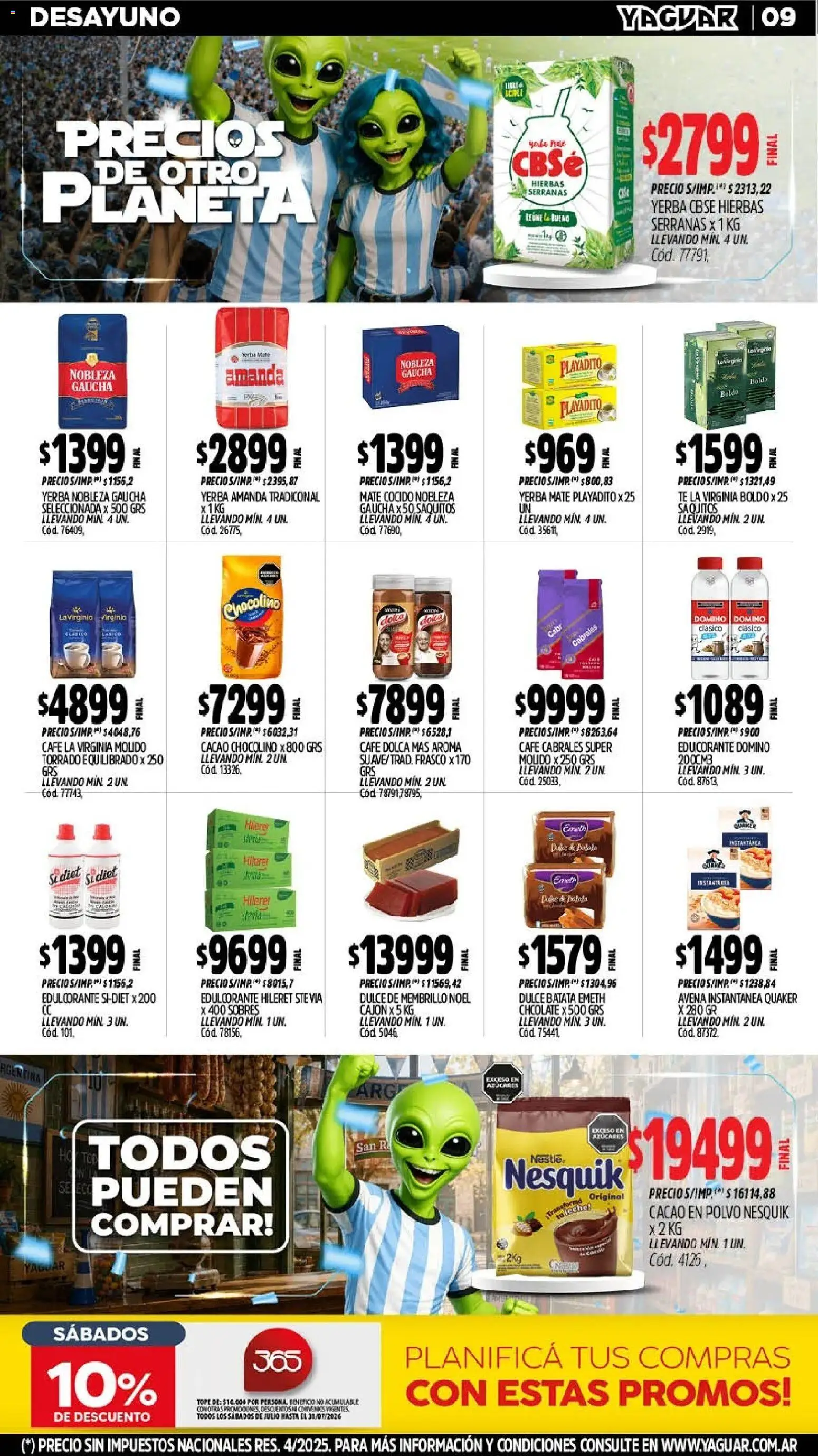 Yaguar - Oferta Semanal Trelew │ válido desde el 13/07/2026 | Página: 11 | Productos: Mate, Polvo, Edulcorante, Café