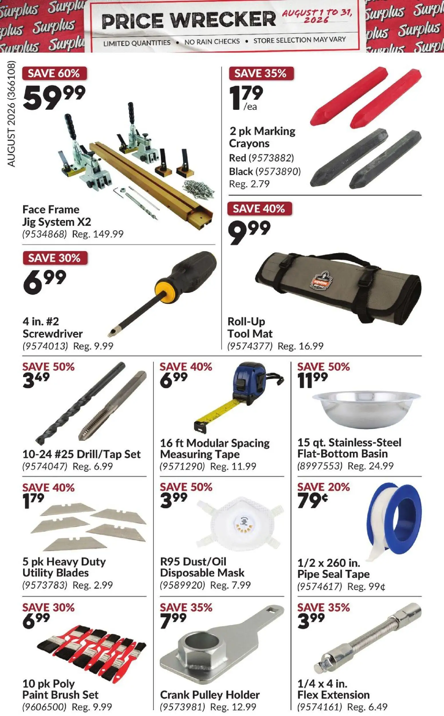 Princess Auto flyer valid from Aug 1, 2026 | Page: 23 | Products: Brush, Mask