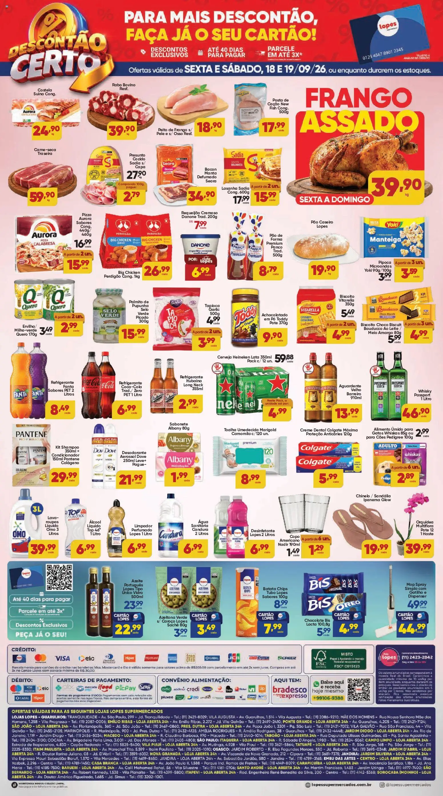 Lopes Supermercados Folheto - válido de 18/09/2026 | Página: 2 | Produtos: Microondas, Creme dental, Desinfetante, Peito de frango
