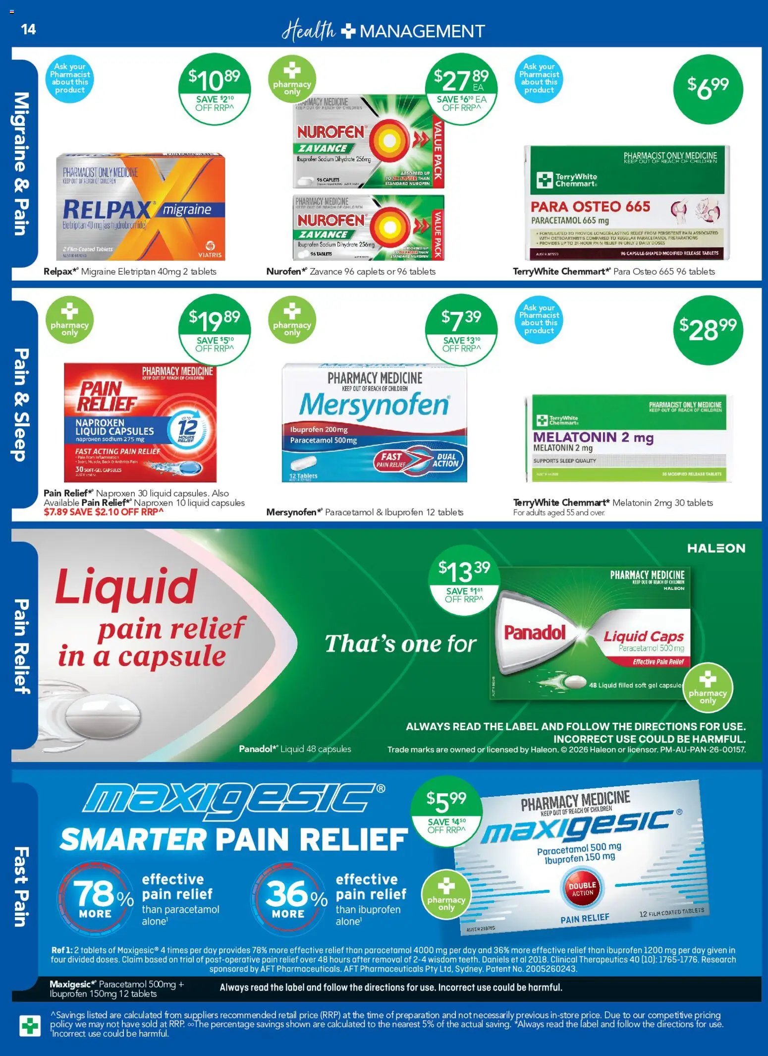 Terry White catalogue - valid from 10/09/2026 | Page: 14 | Products: Capsules, Tablets, Pain relief