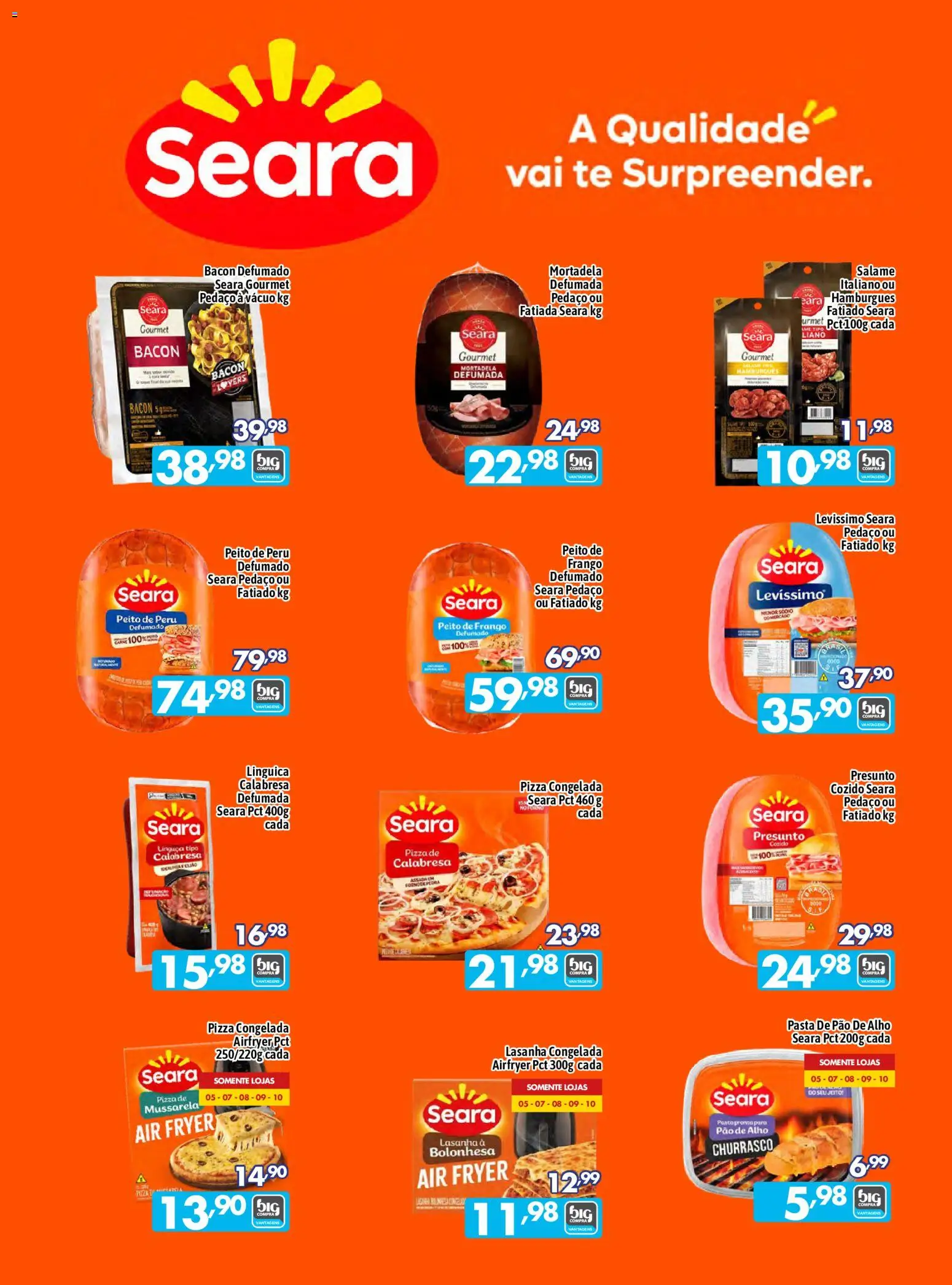 Big Compra Folheto - válido de 05/09/2026 | Página: 9 | Produtos: Pao de alho, Salame, Pizza, Peito de peru