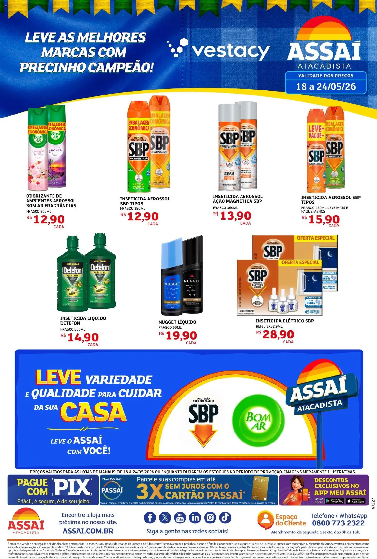 Assaí Atacadista Folheto - válido de 18.05.2026 | Página: 1 | Produtos: Pneus, Base, Repelente, Inseticida