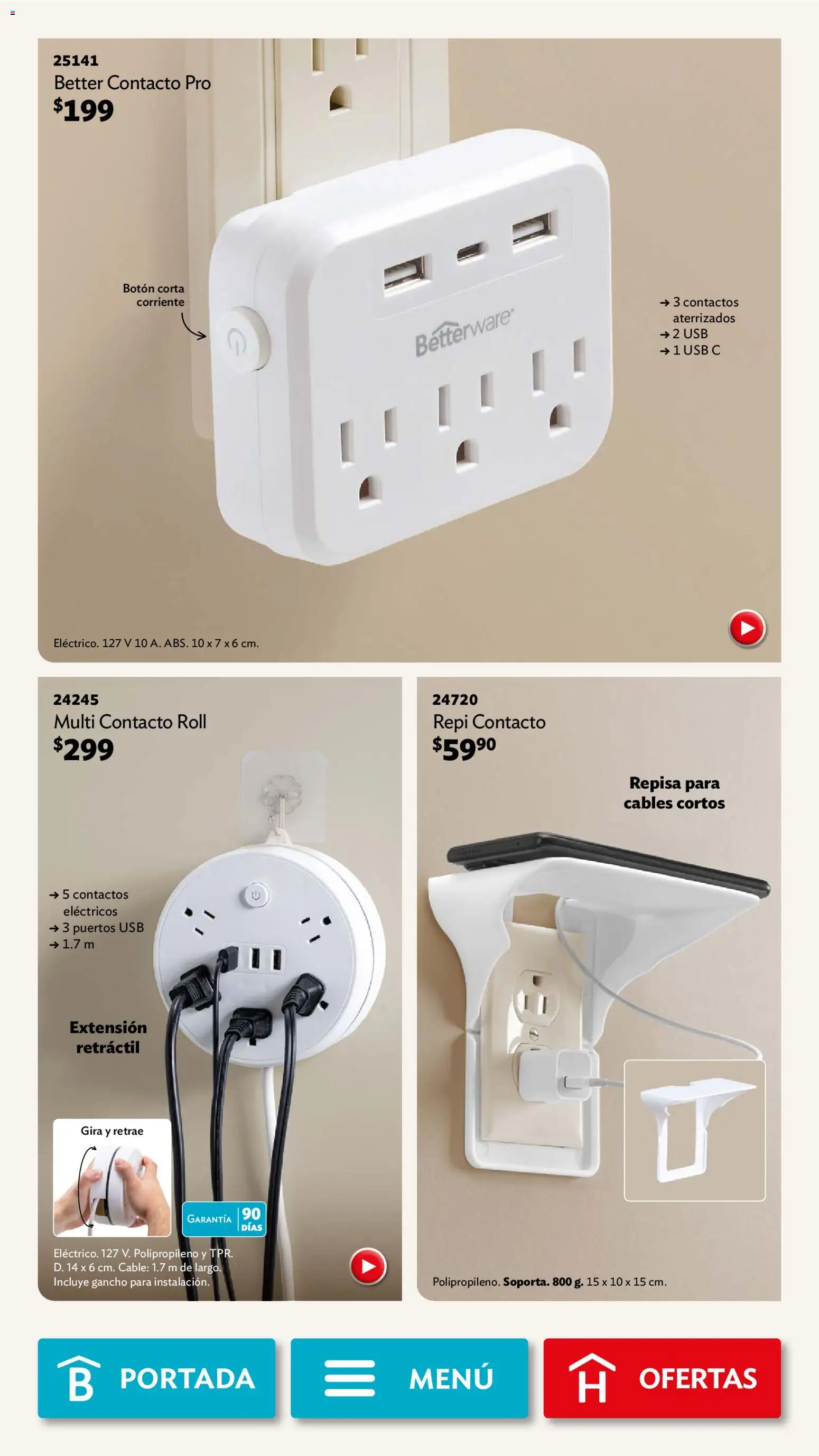 Nuevas ofertas de Betterware válidas en toda la República Mexicana desde el 02/02/2026. ¡Encuentra las mejores ofertas en Betterware campaña 2 2026! | Página: 30 | Productos: Usb, Repisa, Extensión, Cable