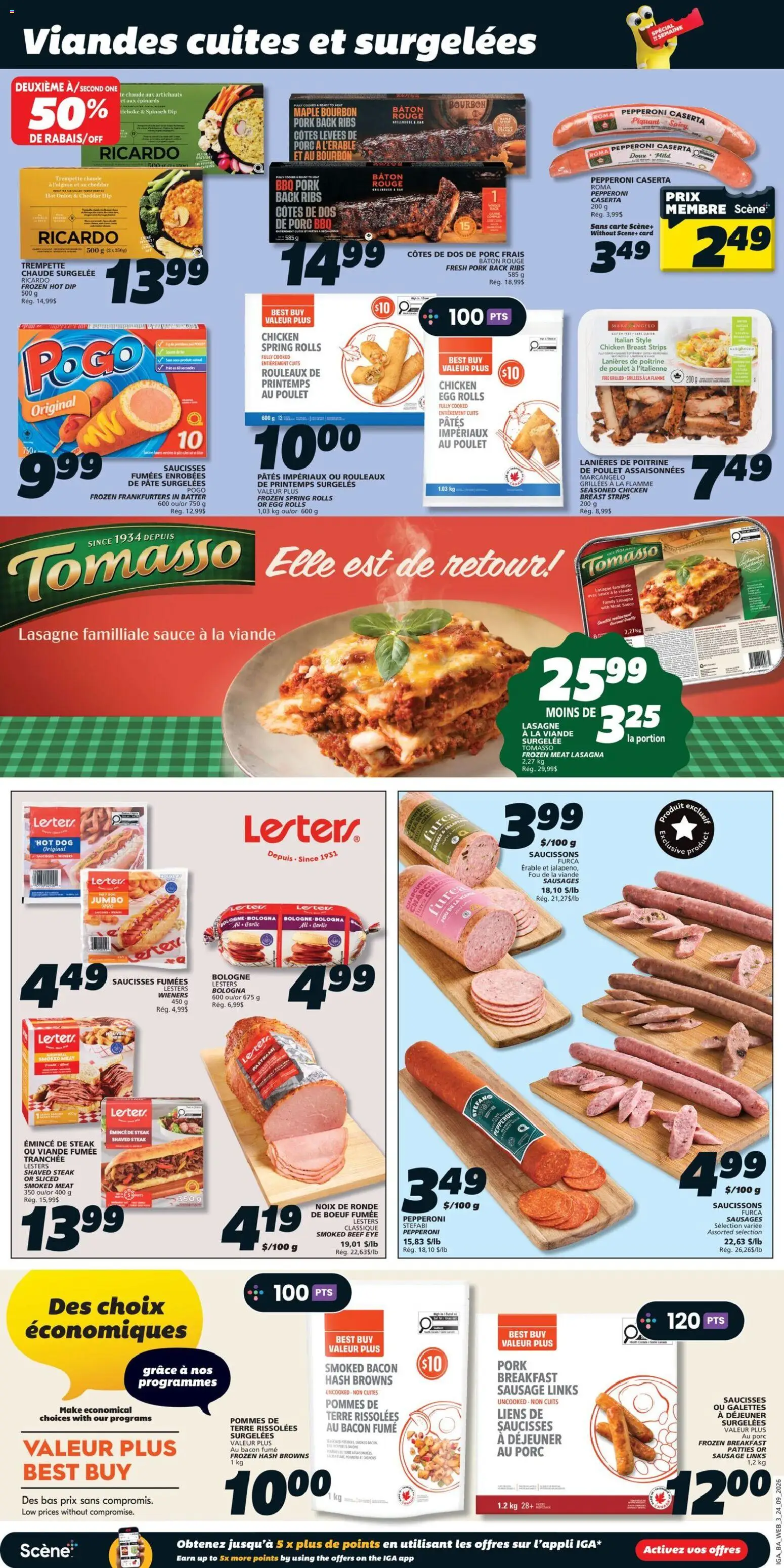 IGA flyer valid from Sep 24, 2026 | Page: 6 | Products: Beef, Bourbon, Lasagne, Pork