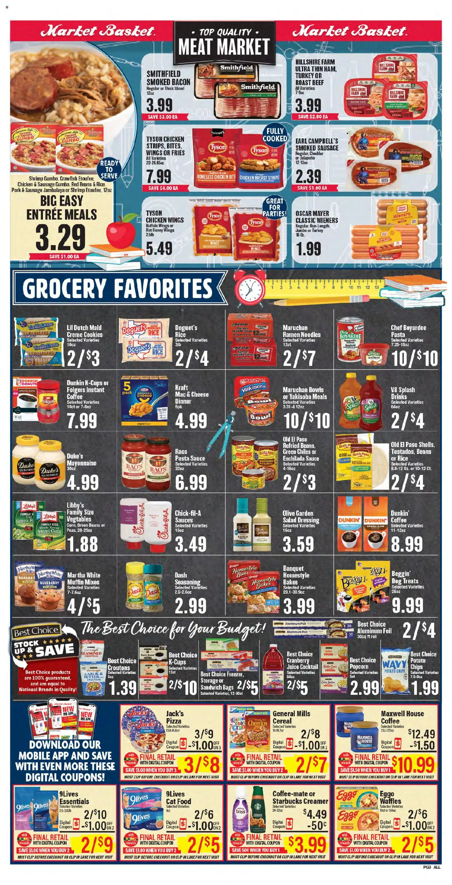 Market Basket Weekly Ad - valid from 08/26/2026 | Page: 5 | Products: Popcorn, Turkey breast, Coffee, Beef