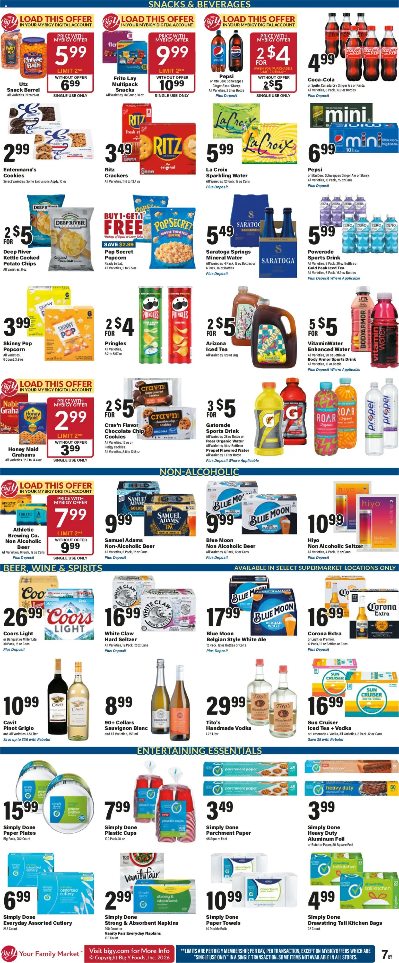 Big Y Weekly Ad - valid from 21.05.2026 | Page: 7 | Products: Butter, Cheese, Cookies, Vodka