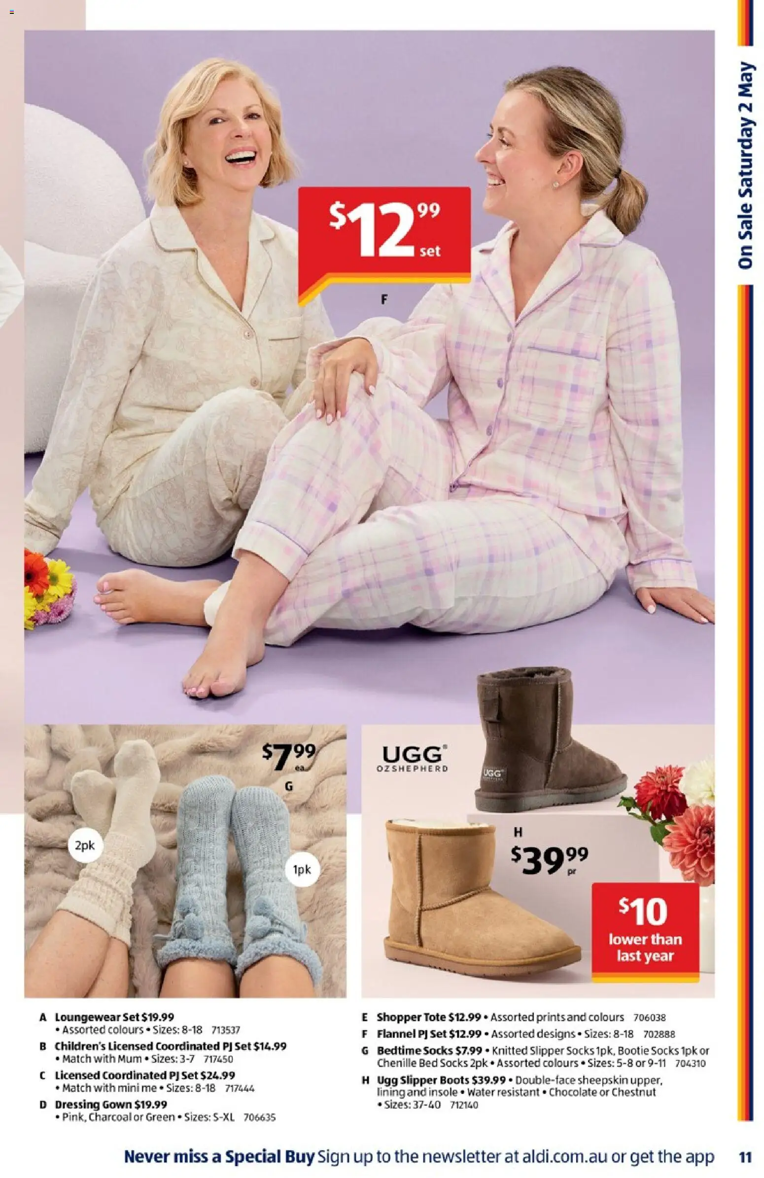 Aldi catalogue - valid from 29.04.2026 | Page: 11 | Products: Gown, Socks, Dressing gown, Bed