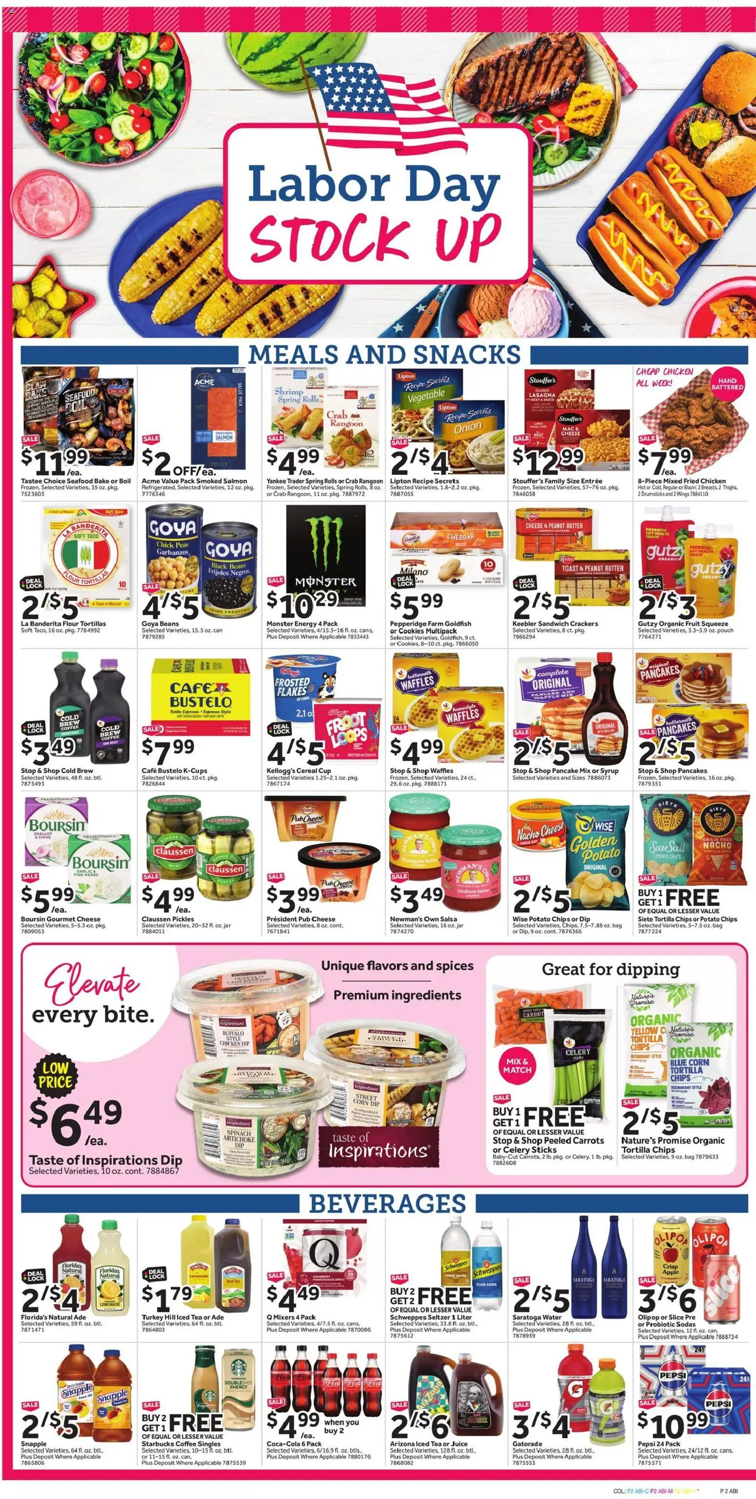 Stop & Shop Weekly Ad - valid from 08/28/2026 | Page: 4 | Products: Cheese, Chips, Herbs, Flakes