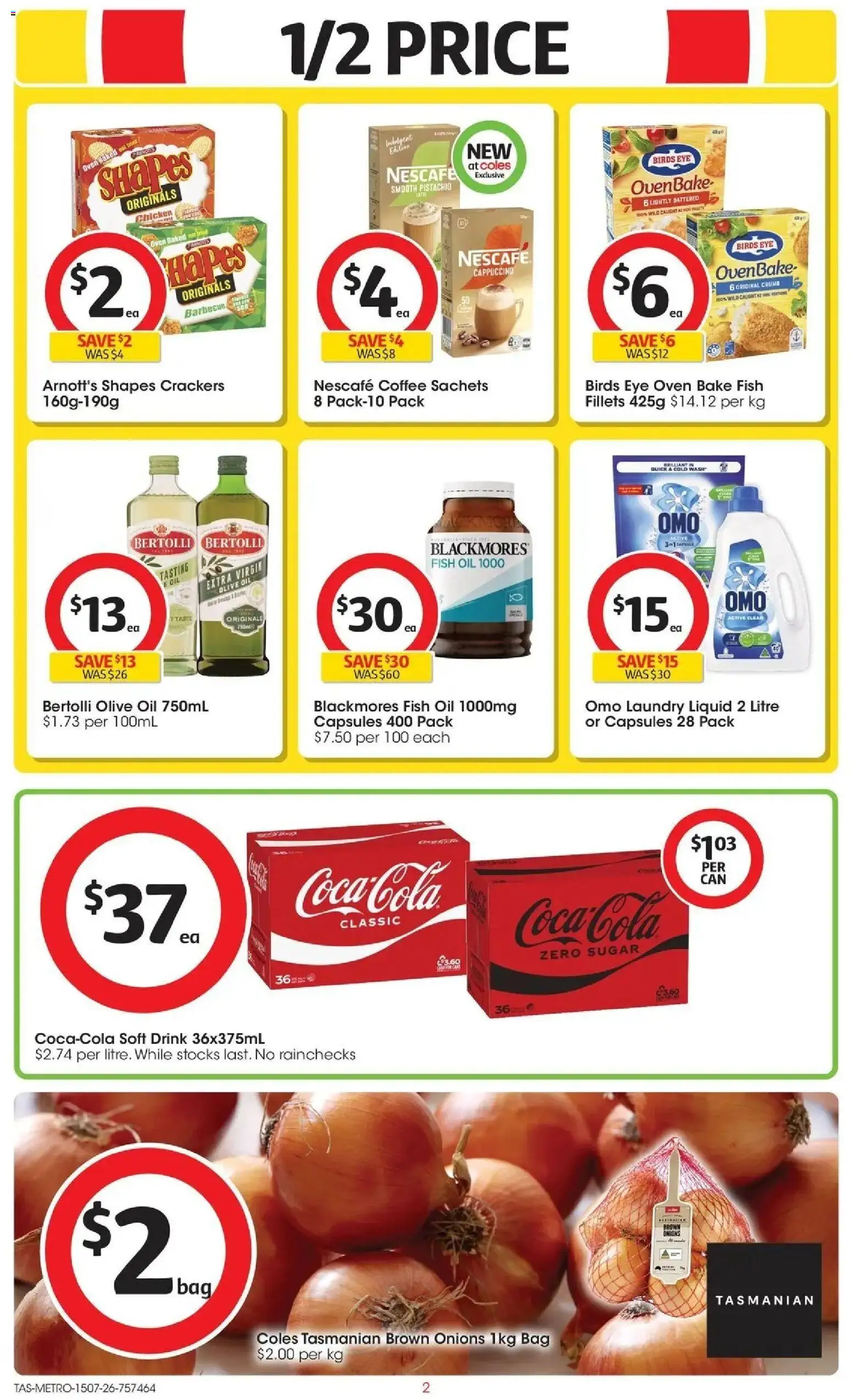 Coles catalogue - valid from 15/07/2026 | Page: 2 | Products: Oil, Fish oil, Bag, Oven