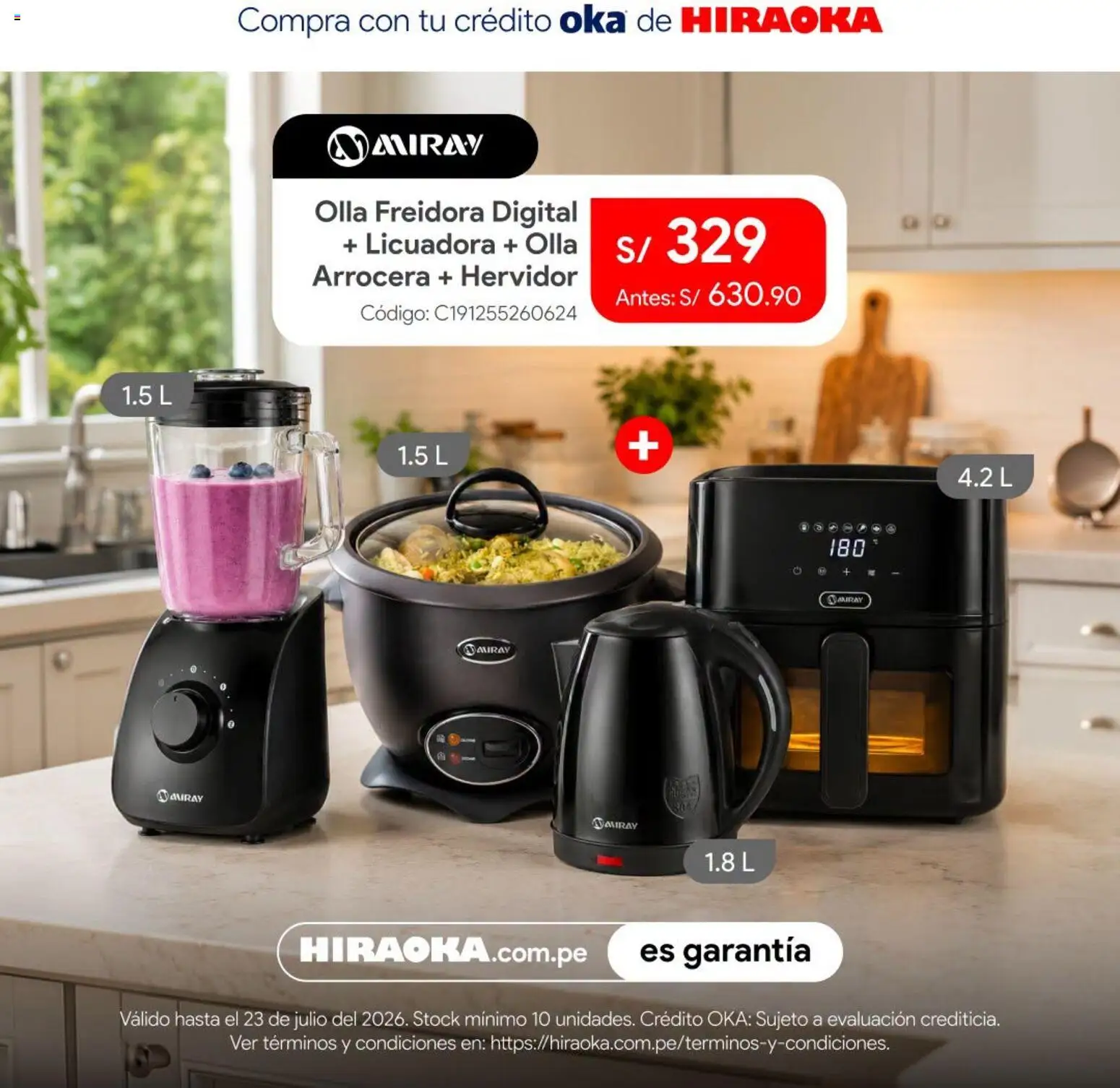 Catálogo Hiraoka válido desde 21/07/2026 | Página: 2 | Productos: Hervidor, Freidora, Licuadora