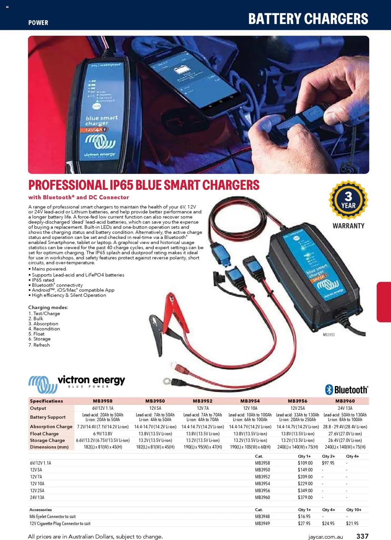 Jaycar catalogue - valid from 09/07/2025 | Page: 337 | Products: Battery, Charger, Suit, Accessories