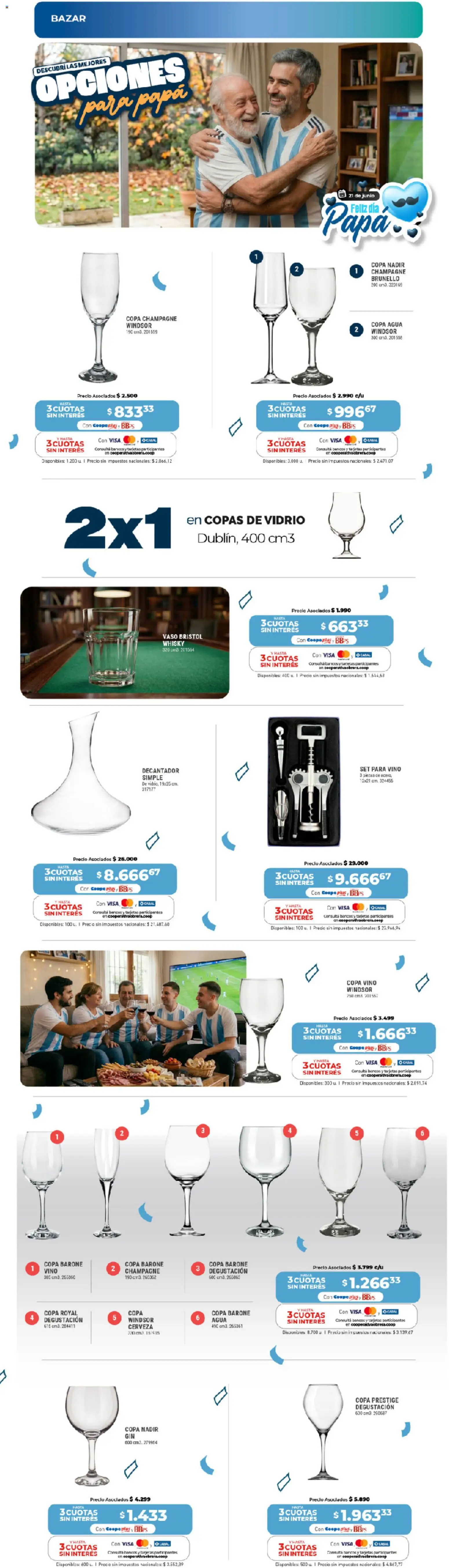 Cooperativa Obrera Día del Papá │ válido desde el 11.06.2026 | Página: 18 | Productos: Whisky, Papa, Agua, Cerveza