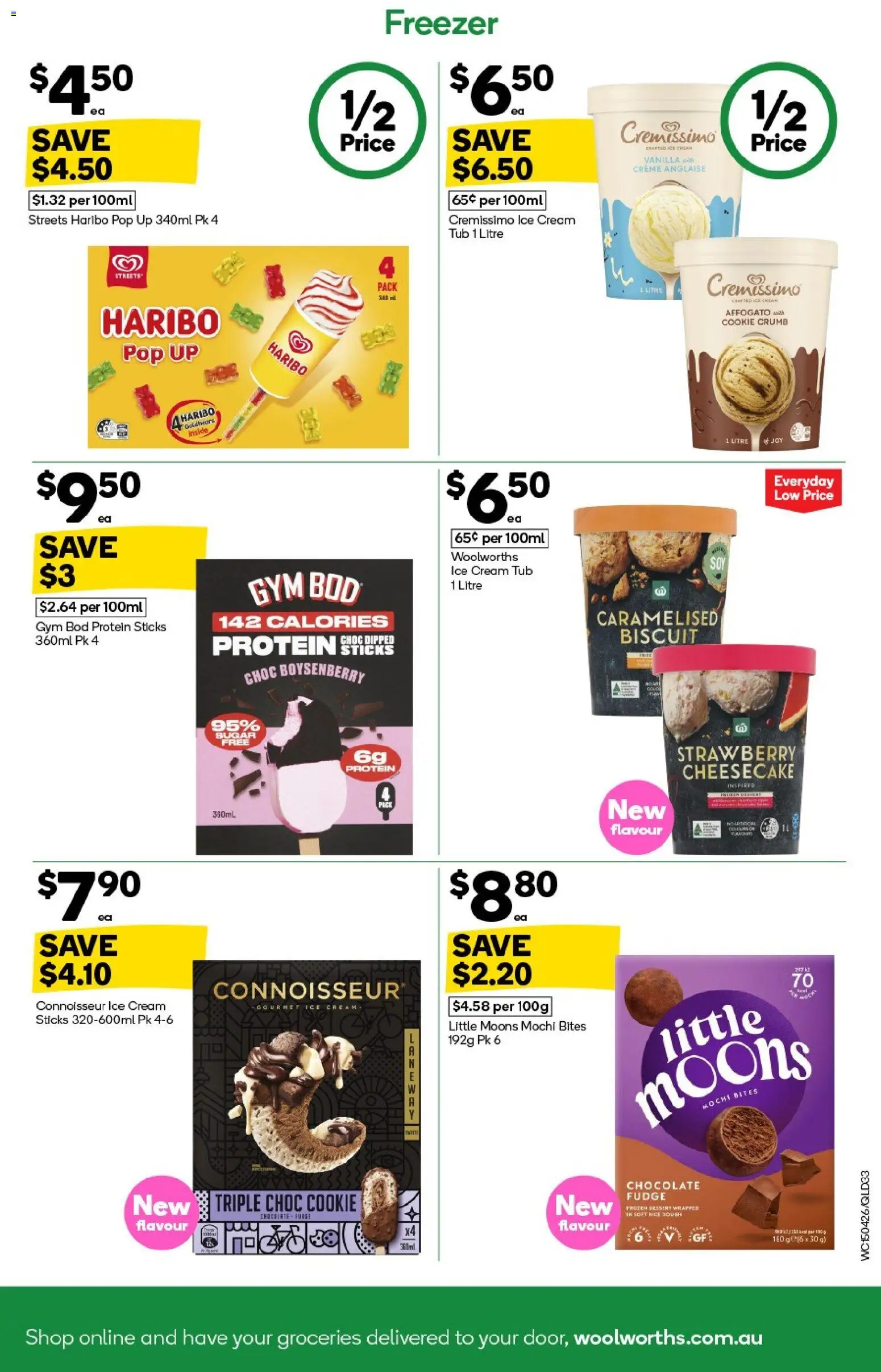 Woolworths catalogue - valid from 15.04.2026 | Page: 33 | Products: Chocolate, Rice, Cream, Freezer