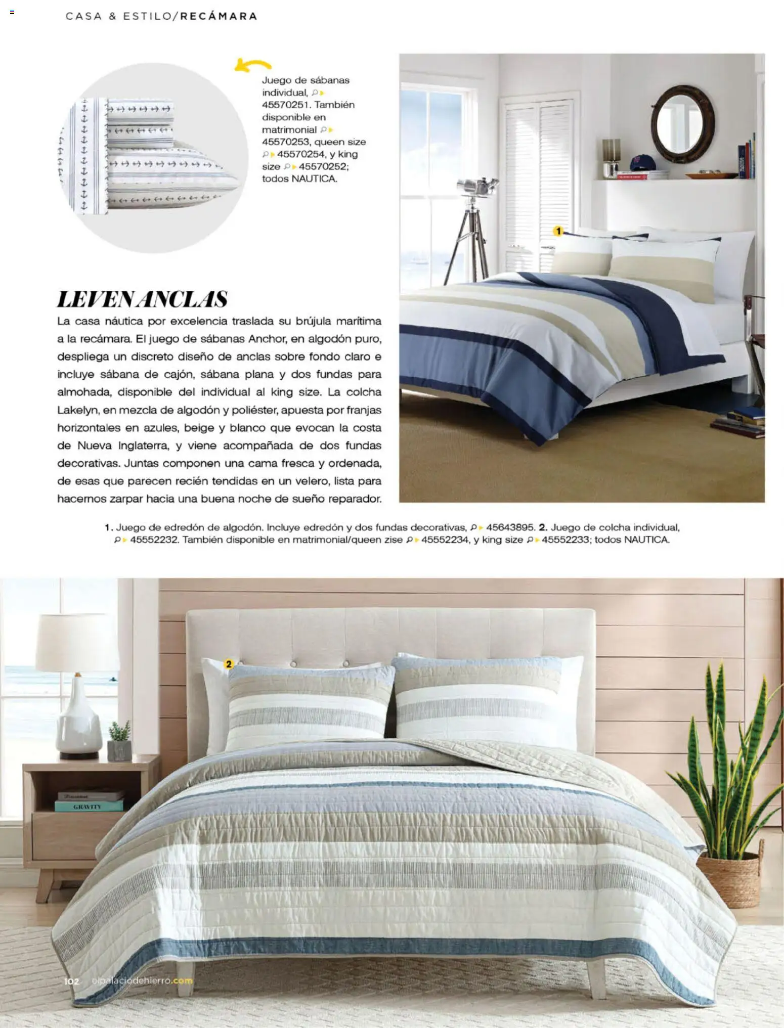 Nuevas ofertas de Palacio De Hierro válidas en toda la República Mexicana desde el 01/09/2026. ¡Encuentra las mejores ofertas en Palacio De Hierro catálogo La Gaceta! | Página: 106 | Productos: Juego, Cama, Sabanas, Sobre