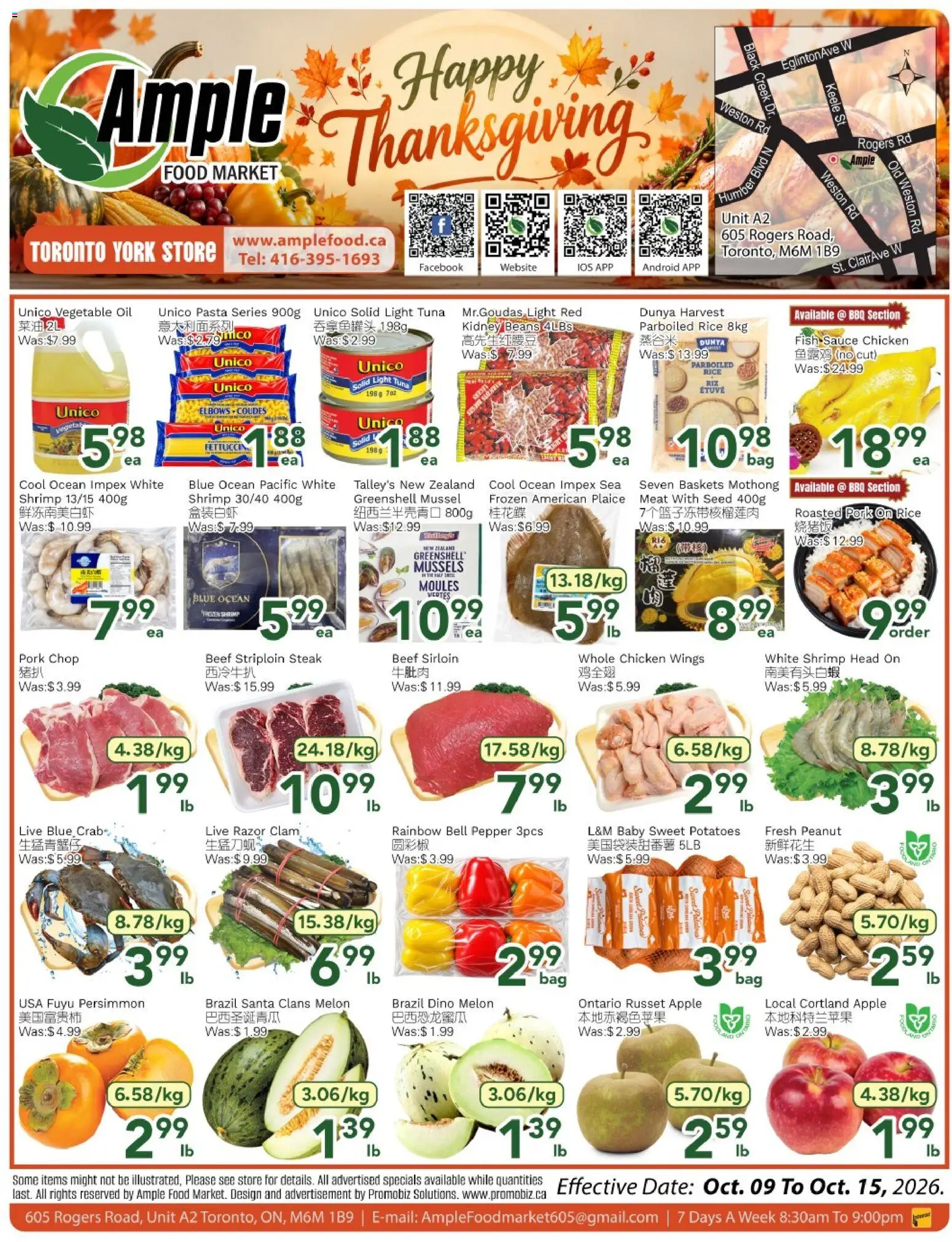 Ample Food Market flyer valid from Oct 9, 2026 | Page: 1