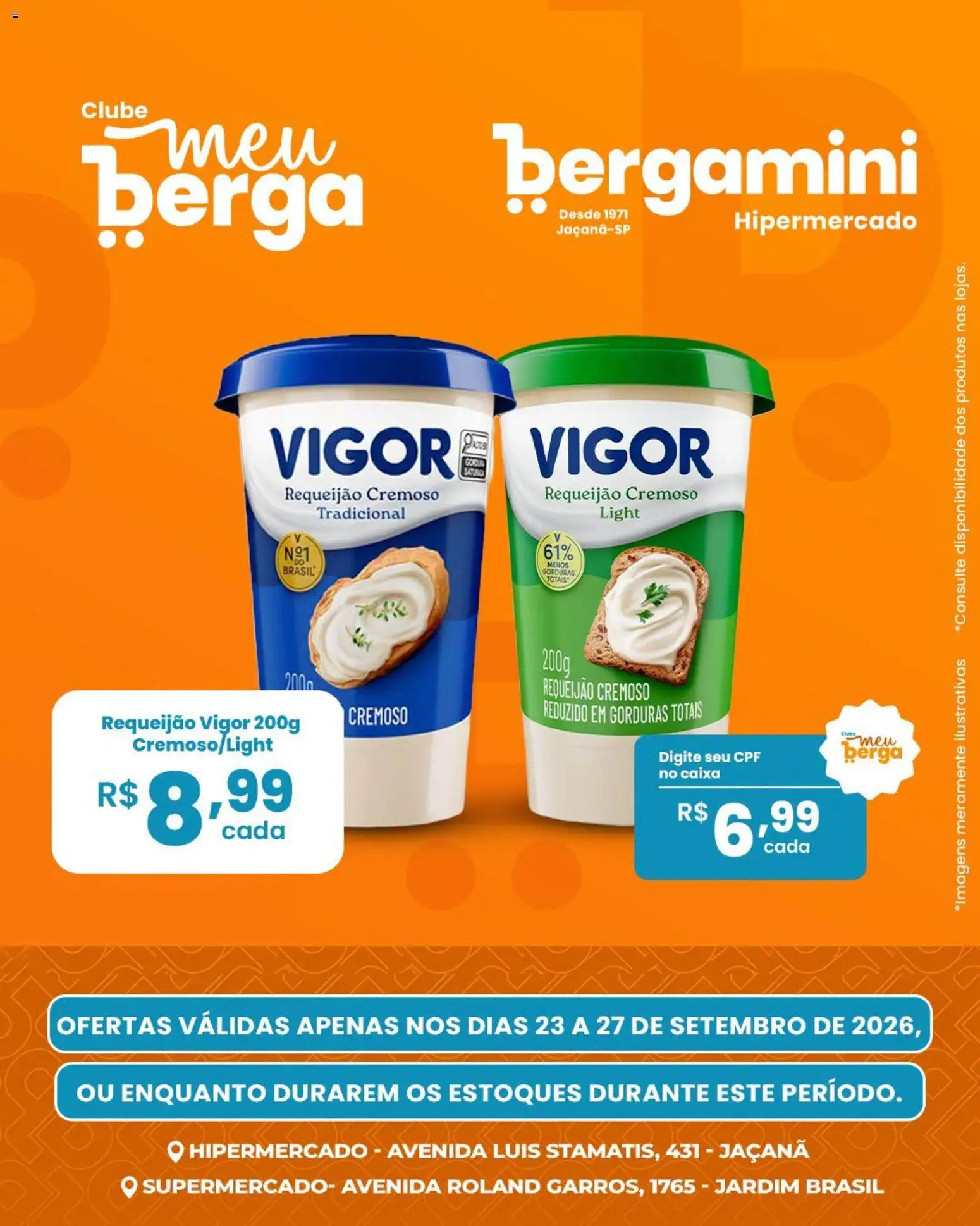 Supermercado Bergamini Folheto - válido de 23/09/2026 | Página: 6 | Produtos: Caixa, Requeijão