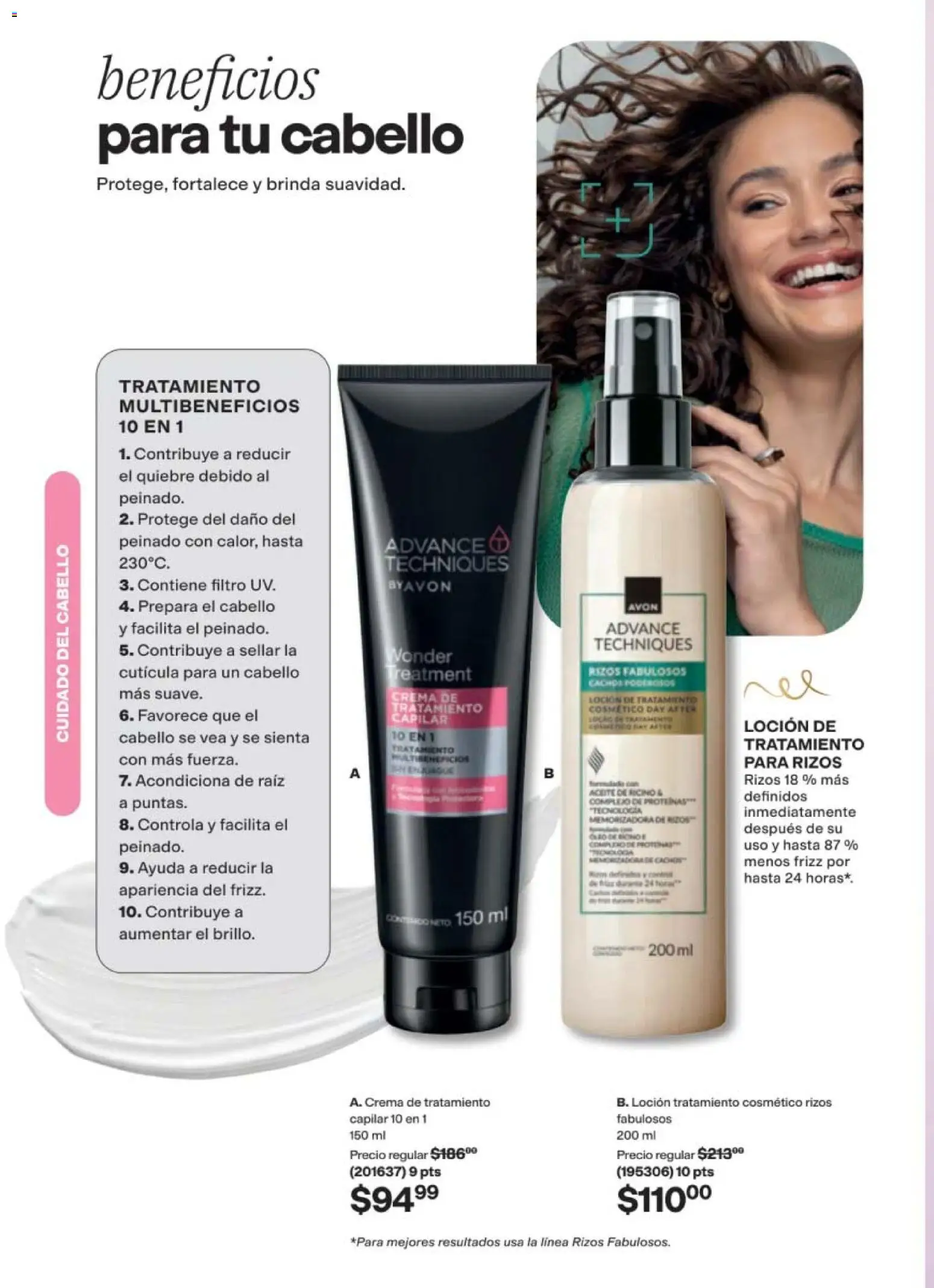 Nuevas ofertas de AVON válidas en toda la República Mexicana desde el 11/09/2026. ¡Encuentra las mejores ofertas en AVON campaña 14 2026! | Página: 152 | Productos: Crema, Aceite, Loción