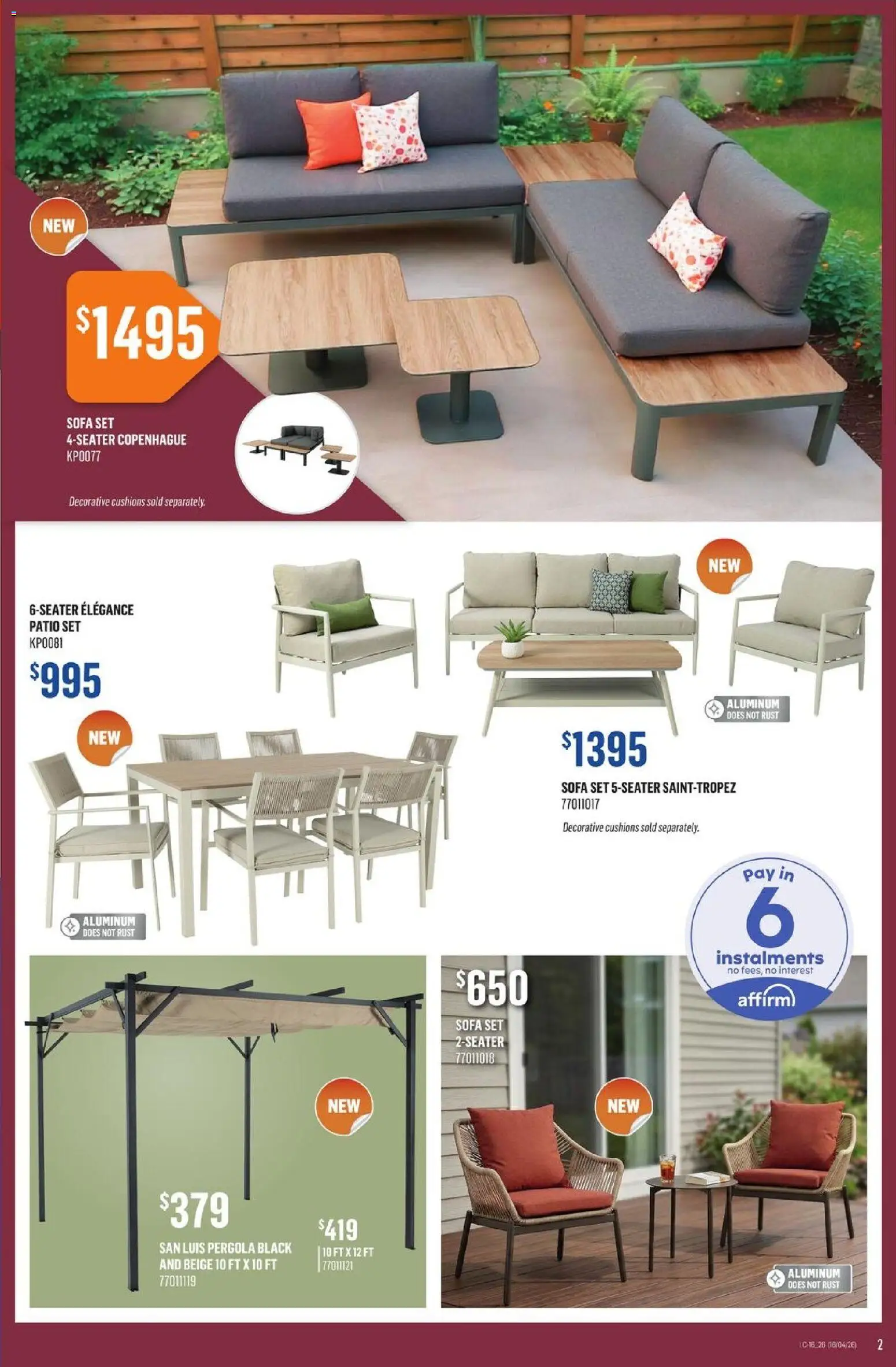 Canac flyer valid from 16.04.2026 | Page: 2 | Products: Sofa