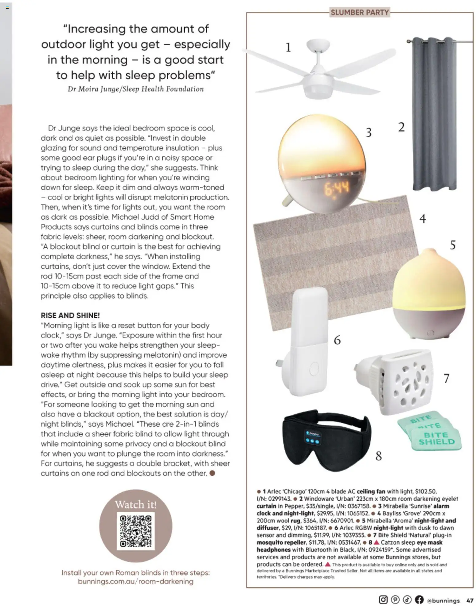 Bunnings Warehouse catalogue - valid from 01/08/2026 | Page: 55 | Products: Curtain, Blinds, Mask, Headphones