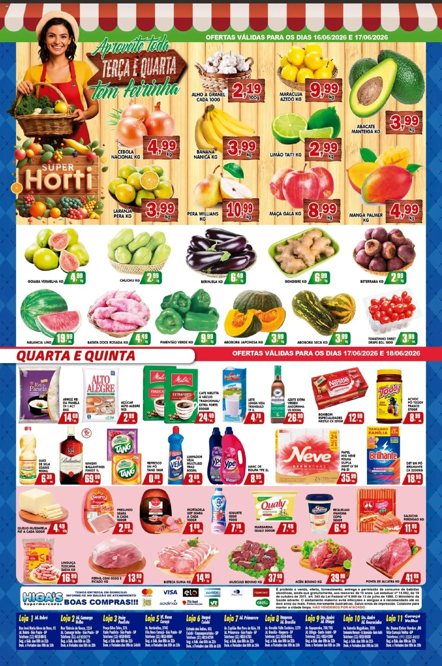 Higa's Supermercado Folheto - válido de 17.06.2026 | Página: 4 | Produtos: Beterraba, Alcatra, Pernil, Iogurte