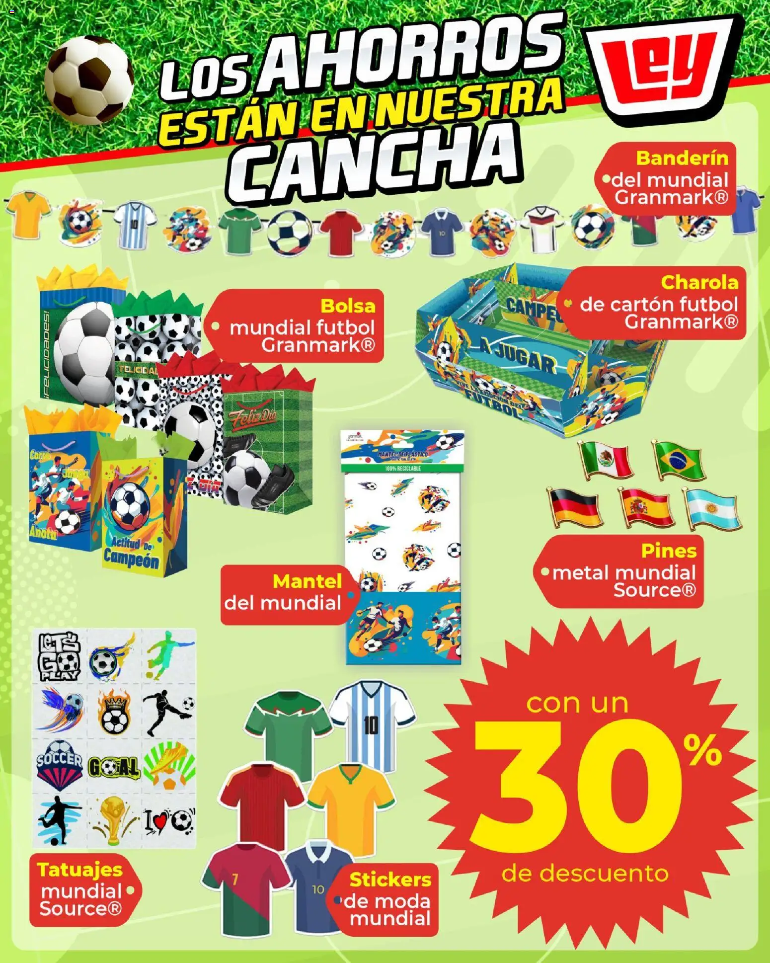 Nuevas ofertas de Casa Ley válidas en toda la República Mexicana desde el 11.06.2026. ¡Encuentra las mejores ofertas en Casa Ley folleto Día del Padre con Con Mundial 2026! | Página: 34 | Productos: Mantel, Bolsa