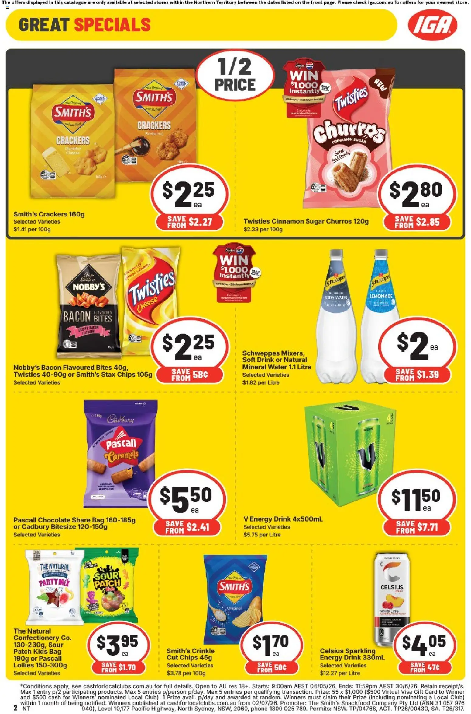 IGA catalogue - valid from 20.05.2026 | Page: 3 | Products: Cheese, Energy drink, Lollies, Bag