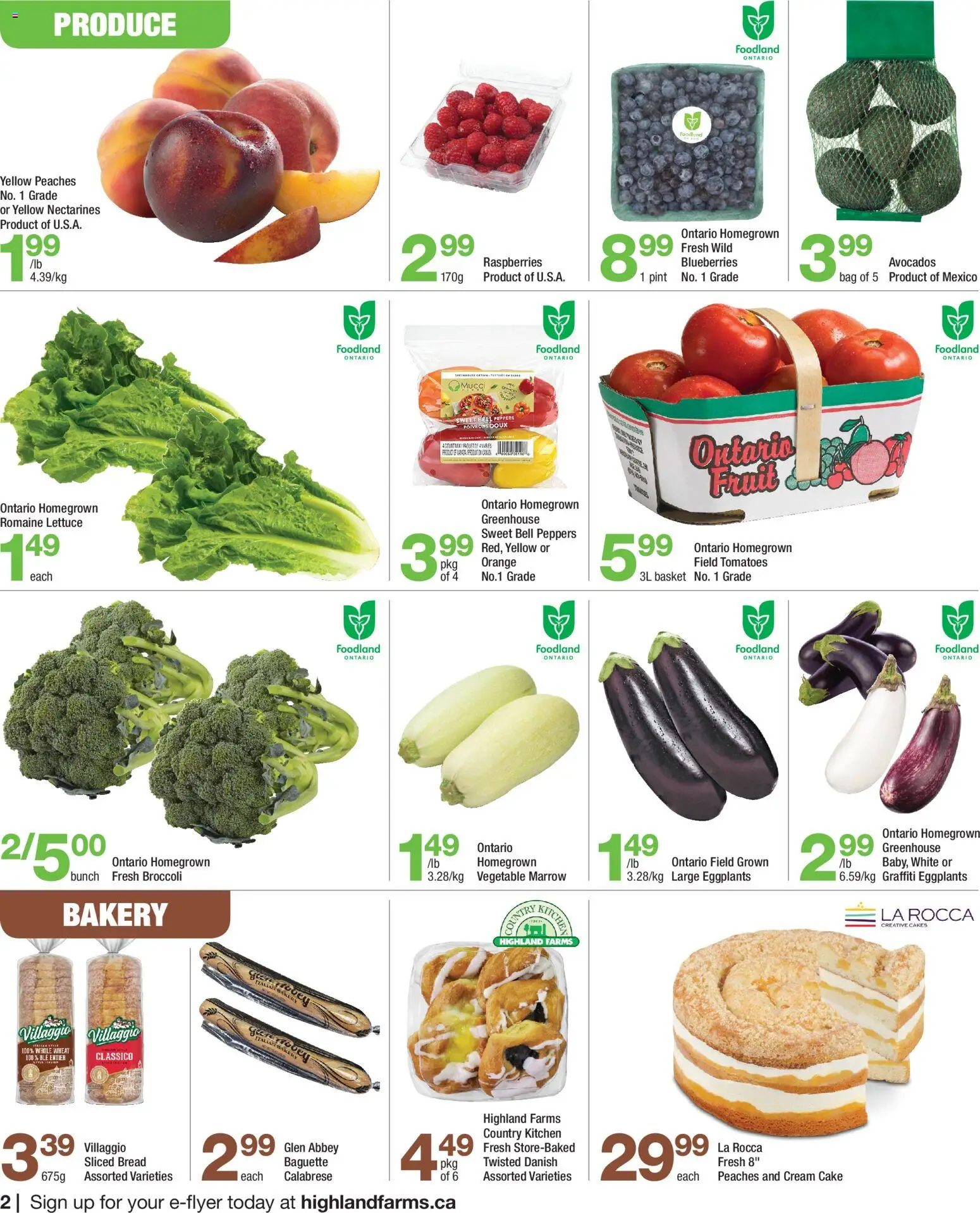Highland Farms flyer valid from Jul 30, 2026 | Page: 2 | Products: Bag, Bakery, Bread, Tomatoes