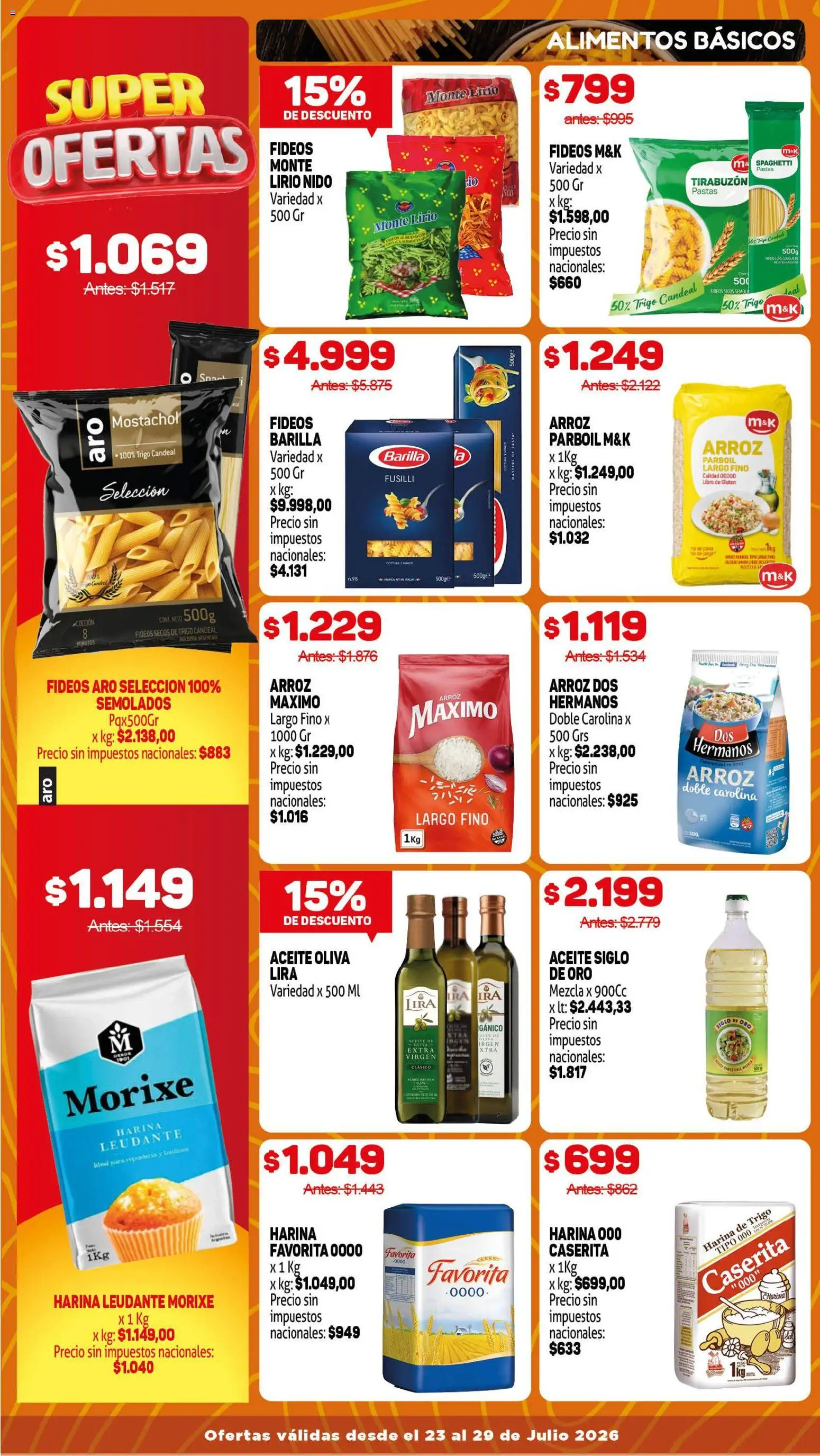 Makro ofertas │ válido desde el 23/07/2026 | Página: 5 | Productos: Harina, Aceite, Oliva, Fideos