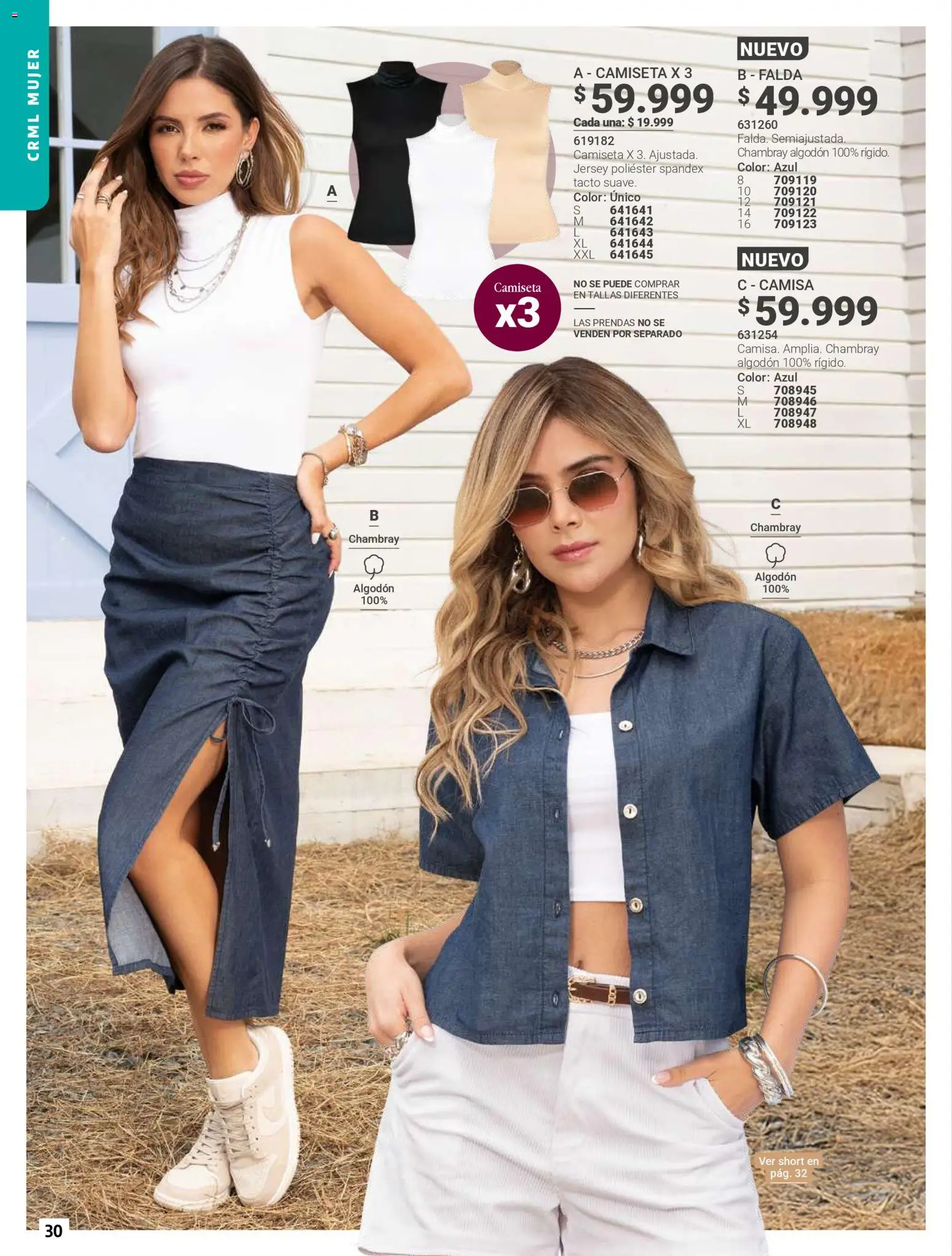 Carmel revista - valida desde el 01.06.2026 | Página: 30 | Productos: Algodón, Falda, Short, Camiseta