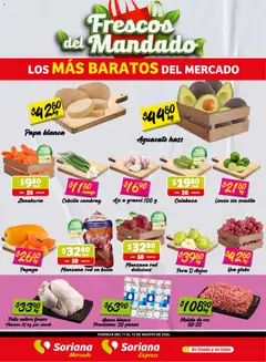 Vista previa de Soriana Frescos del Mandado Mercado: Sonora y Sinaloa, nuevo folleto de la tienda, válido en México a partir del 11/08/2026