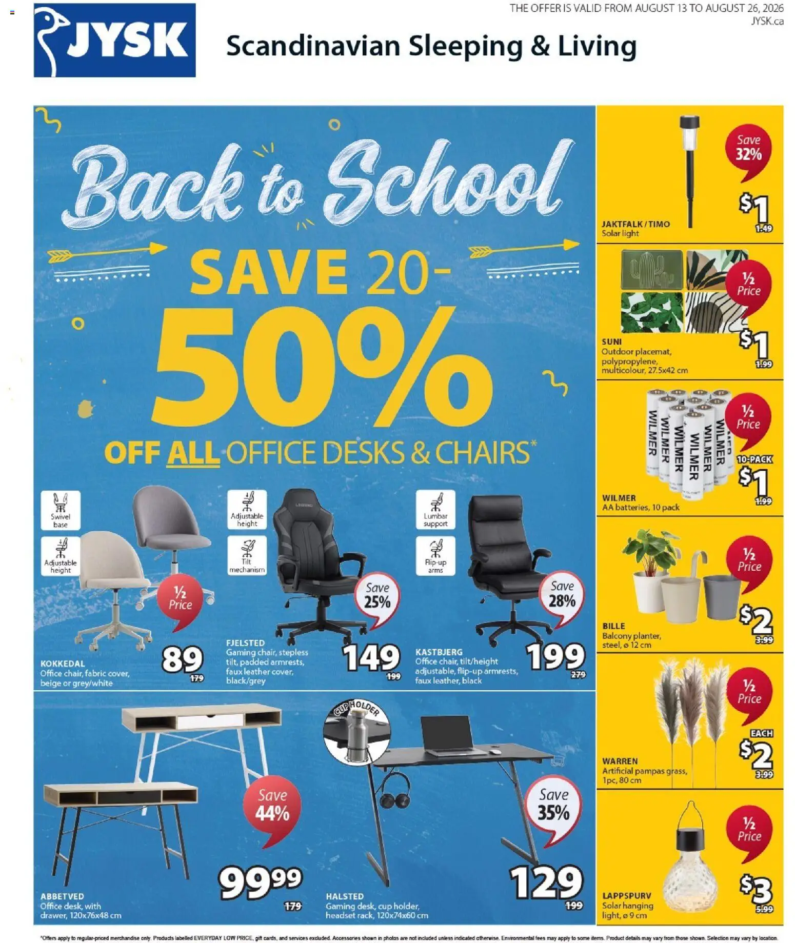 JYSK flyer valid from Aug 13, 2026 | Page: 1