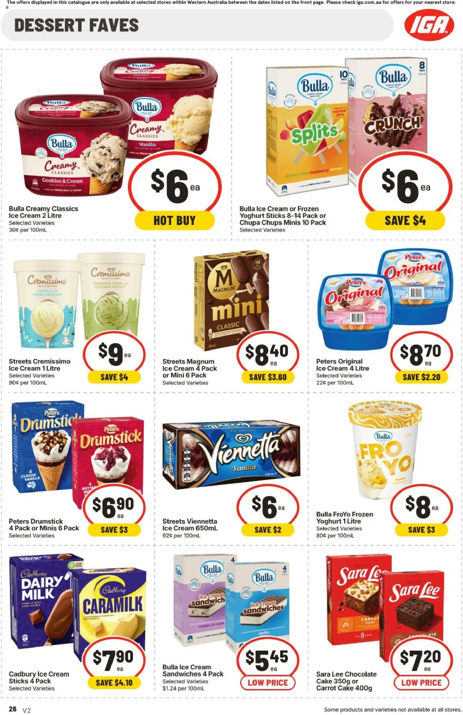 IGA catalogue - valid from 22/07/2026 | Page: 26 | Products: Chocolate, Cream, Ice cream, Raspberry