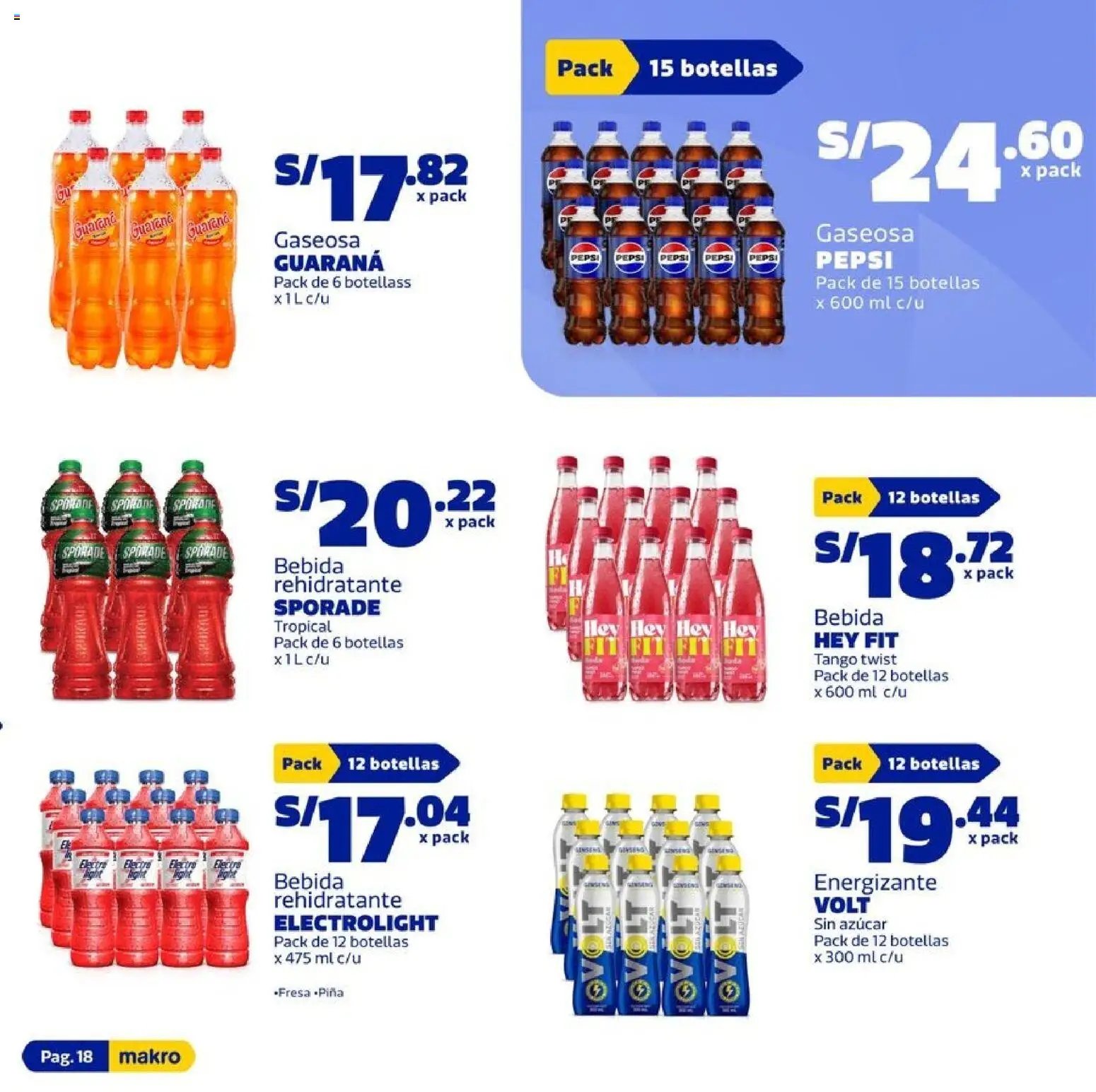Catálogo Makro válido desde 24/09/2026 | Página: 18 | Productos: Pepsi, Azúcar