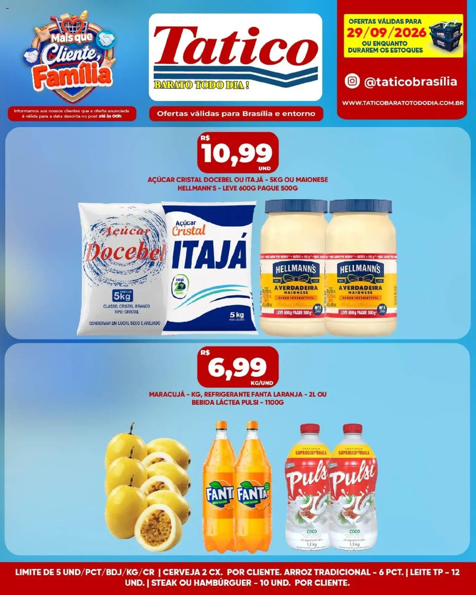 Tatico Folheto - válido de 29/09/2026 | Página: 6 | Produtos: Coco, Arroz, Açúcar, Açúcar cristal