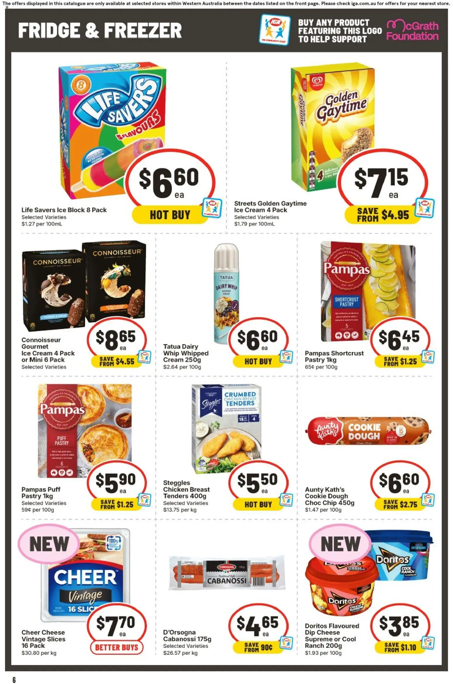 IGA catalogue - valid from 23/09/2026 | Page: 6 | Products: Snacks, Lollies, Ice, Foundation