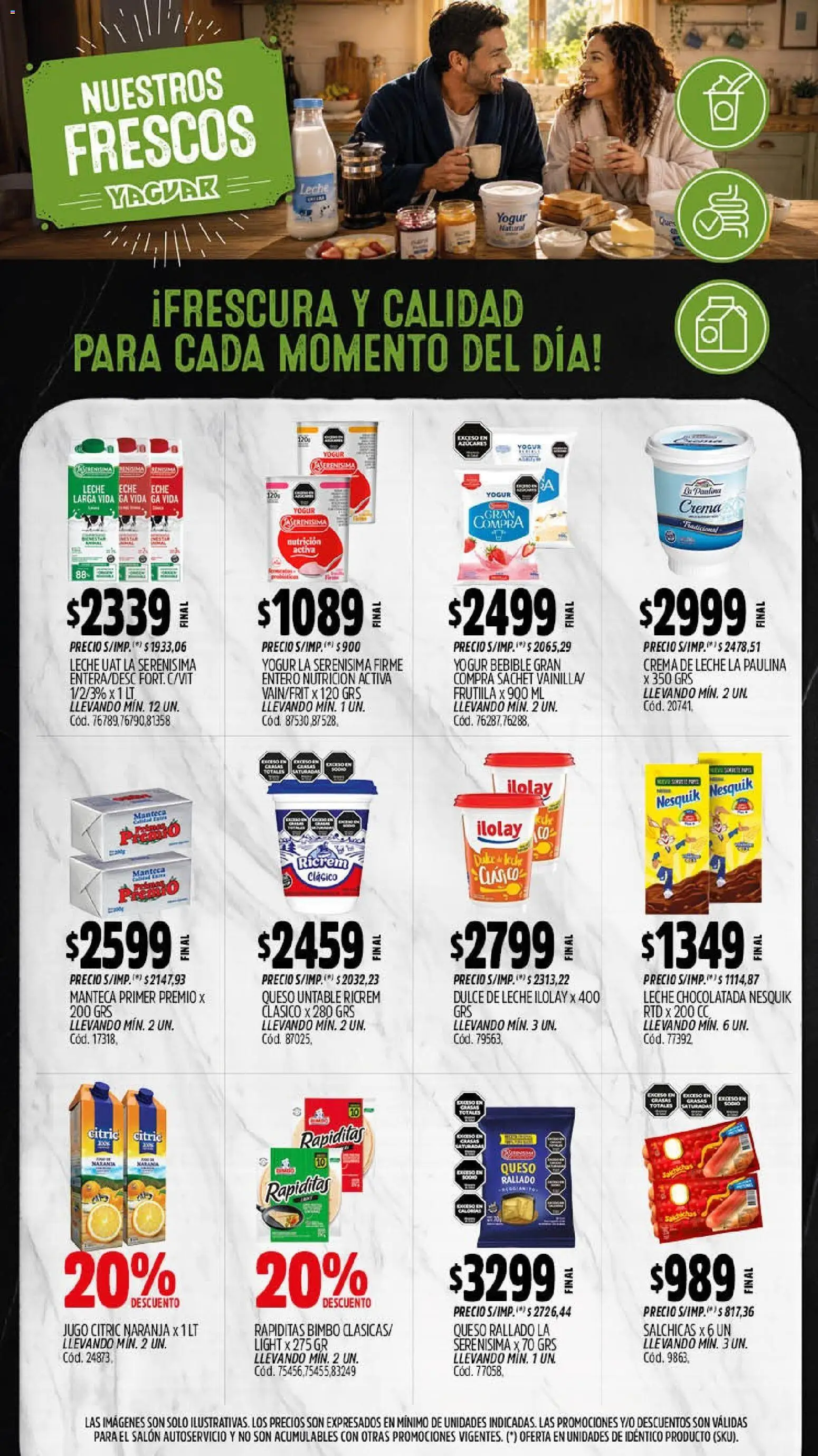 Yaguar - Oferta Semanal Santa Fé │ válido desde el 07/09/2026 | Página: 11 | Productos: Queso rallado, Manteca, Chocolatada, Crema