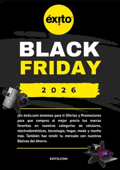 Éxito Black Friday aviso -  Vista previa de la revista de la tienda Éxito valido desde el 08/10/2026