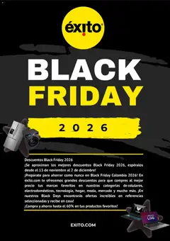 Éxito Black Friday aviso -  Vista previa de la revista de la tienda Éxito valido desde el 08/10/2026