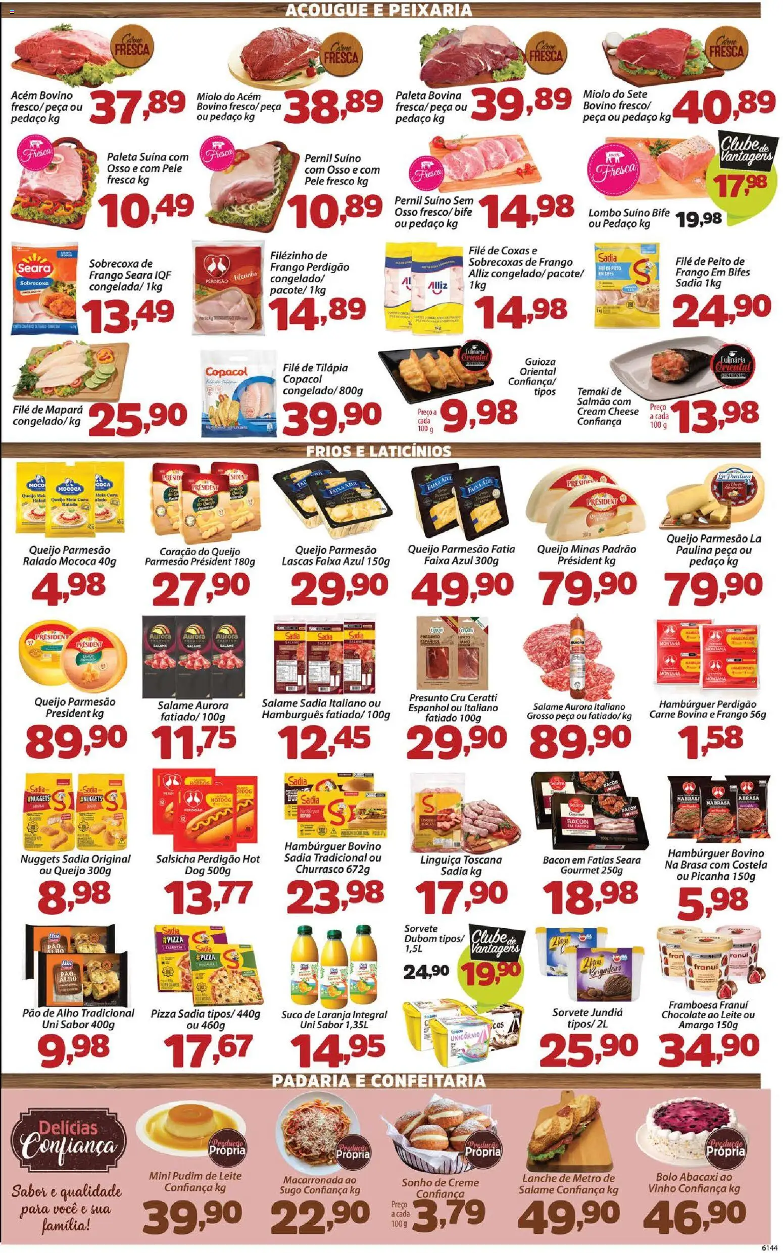 Confiança Folheto - válido de 07/07/2026 | Página: 3 | Produtos: Queijo, Presunto, Presunto cru, Bolo