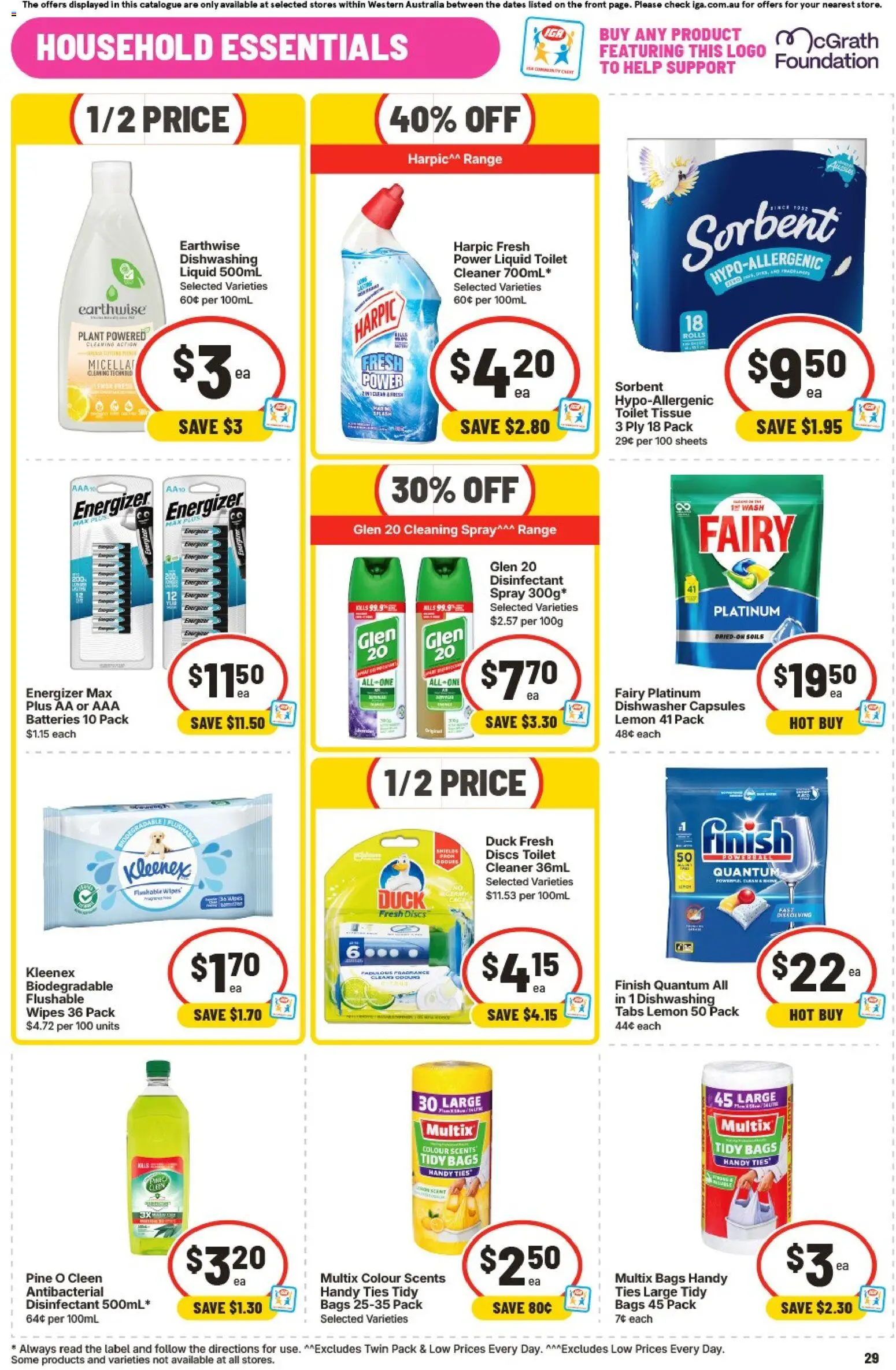 IGA catalogue - valid from 16/09/2026 | Page: 30 | Products: Dishwasher capsules, Capsules, Lemon, Batteries