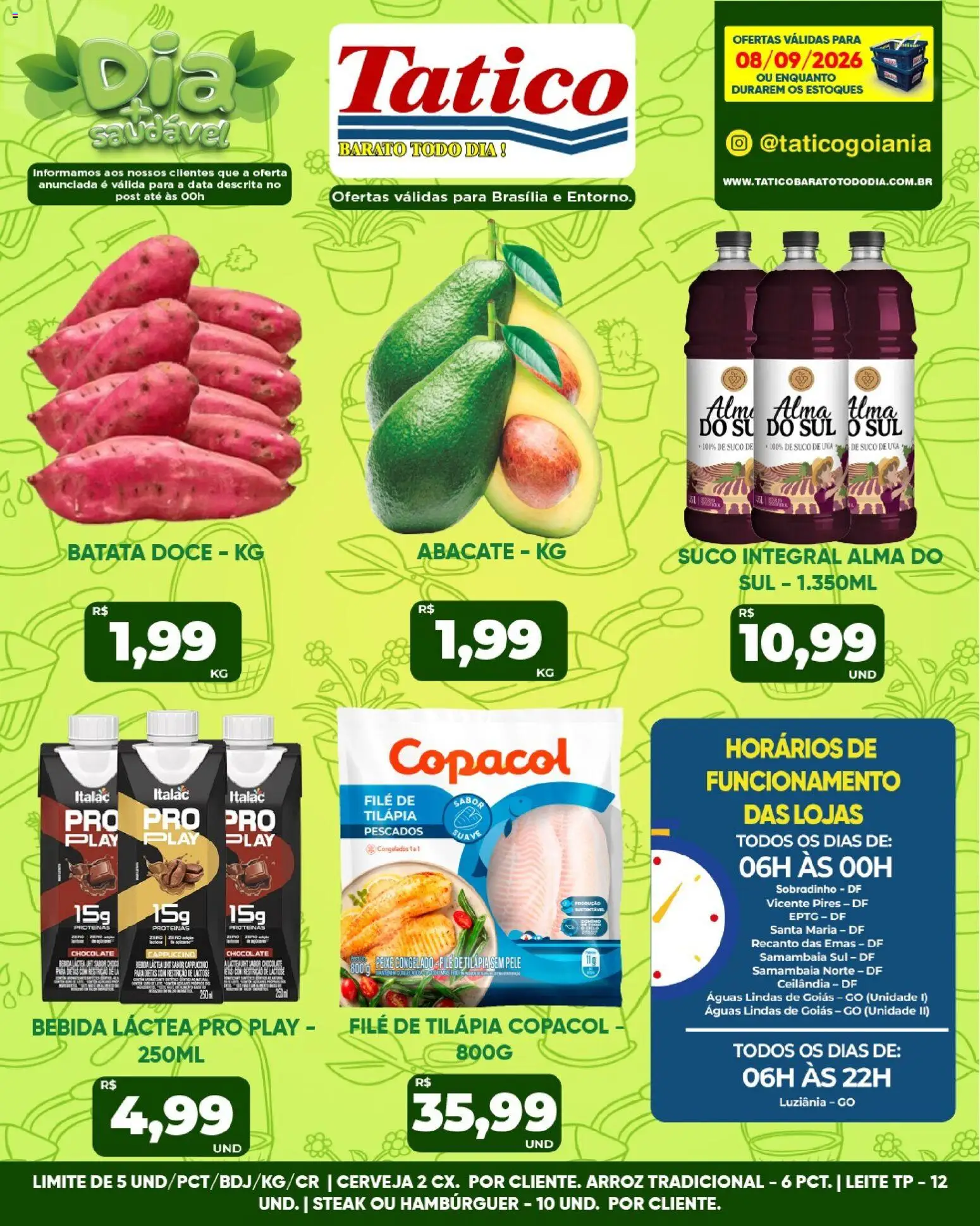 Tatico Folheto - válido de 08/09/2026 | Página: 21 | Produtos: Abacate, Chocolate, Cerveja, Batata