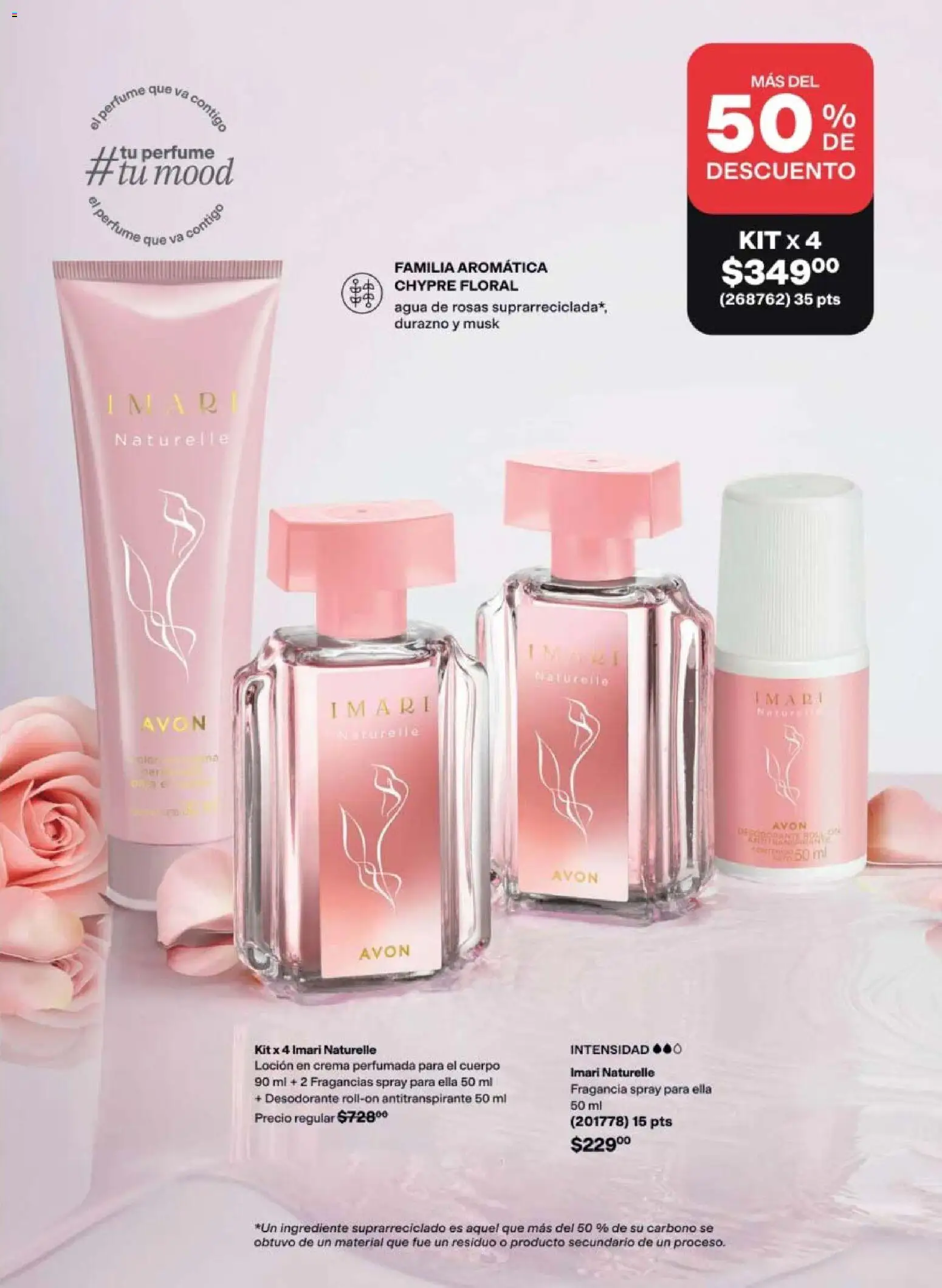 Nuevas ofertas de AVON válidas en toda la República Mexicana desde el 20/08/2026. ¡Encuentra las mejores ofertas en AVON campaña 12 2026! | Página: 73 | Productos: Antitranspirante, Durazno, Agua, Perfume