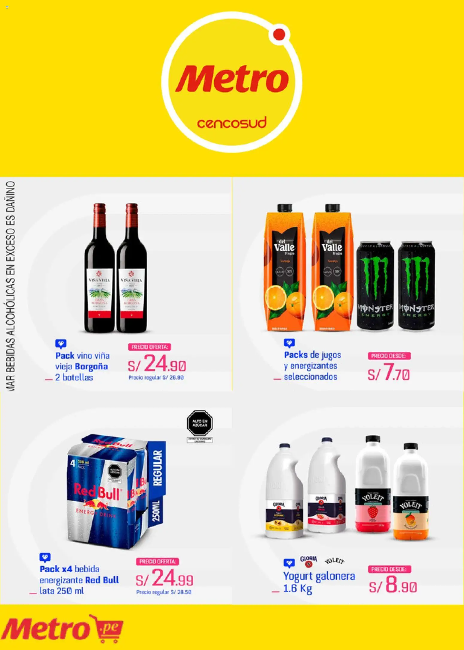 Catálogo Metro válido desde 13/07/2026 | Página: 3 | Productos: Yogurt, Vino